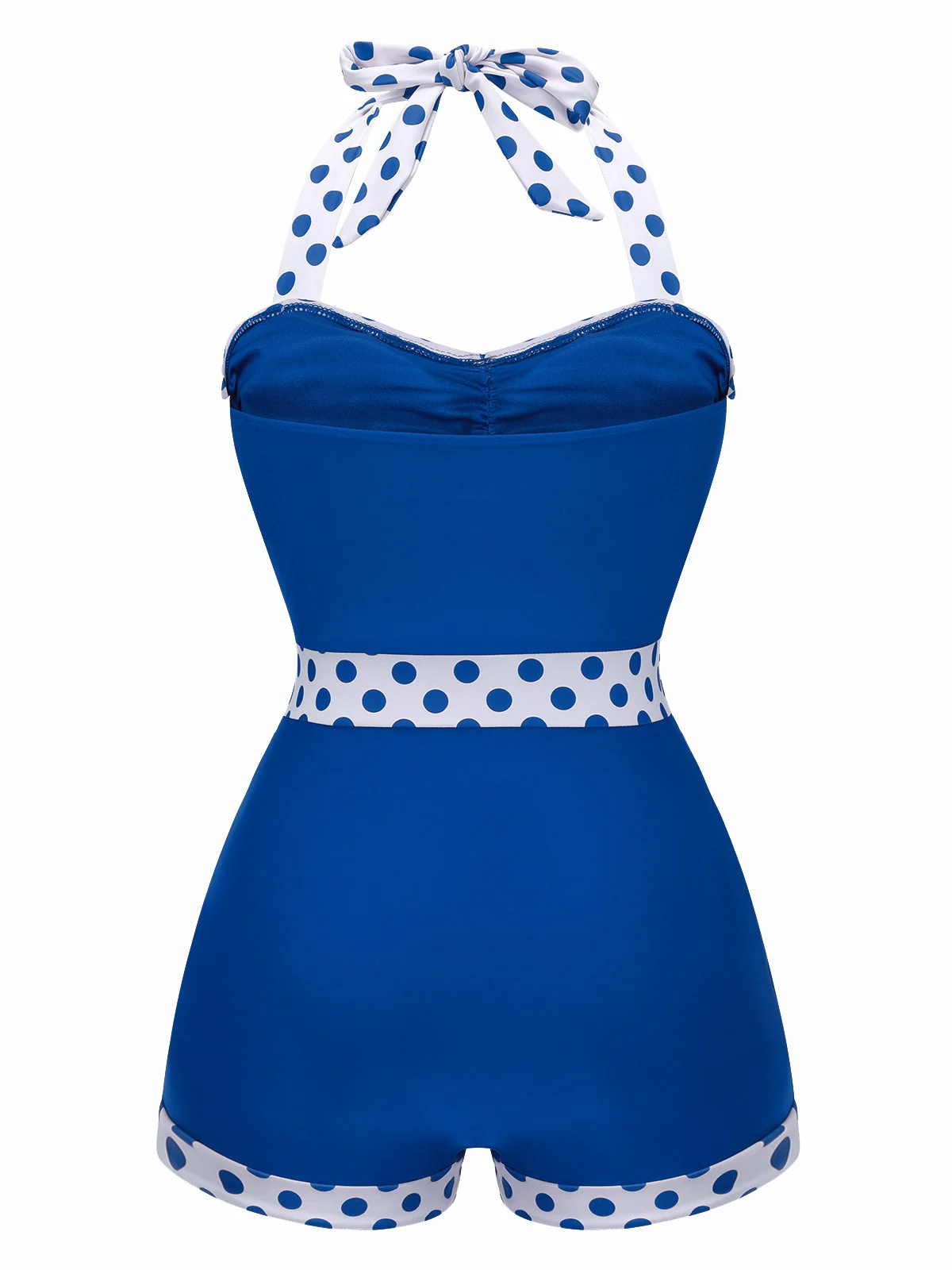 Roter 1940er Halter Patchwork Einteiliger Badeanzug - Image 10