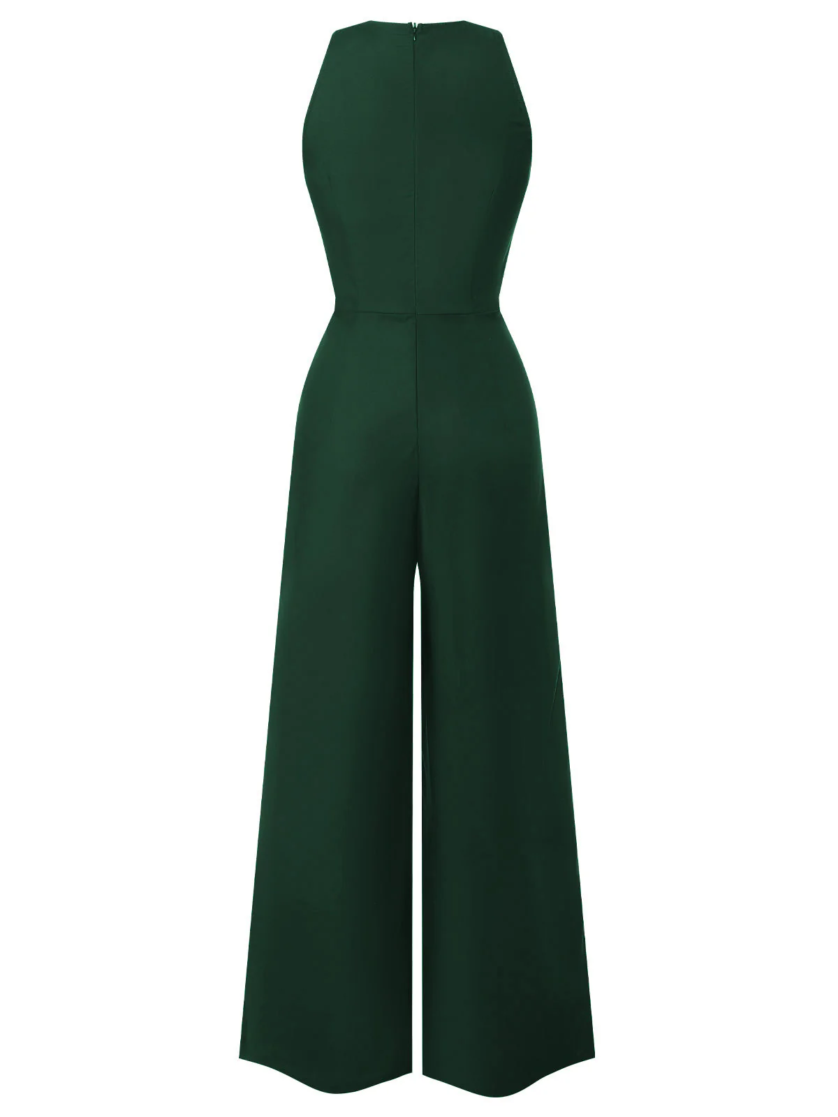 Schwarz 1950er Ärmellos Geknöpft Solide Jumpsuit - Image 13