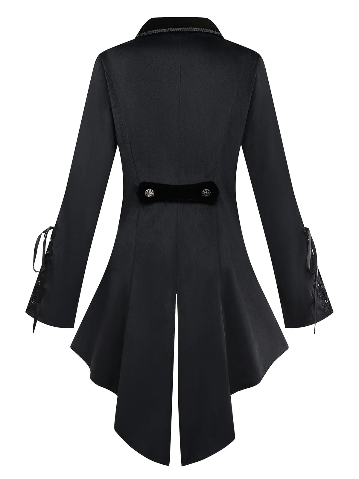 Schwarz 1950er Bestickt Blumen Victorian Stil Jacke - Image 2