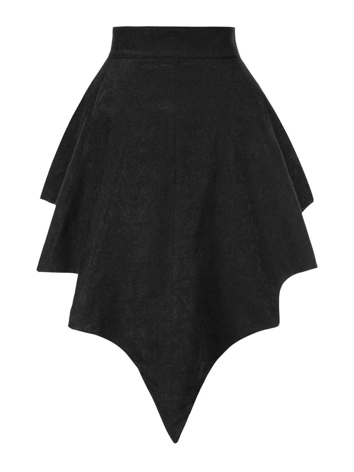 Schwarz 1950er Gothic Schläger Jacquard Cover-Up - Image 5
