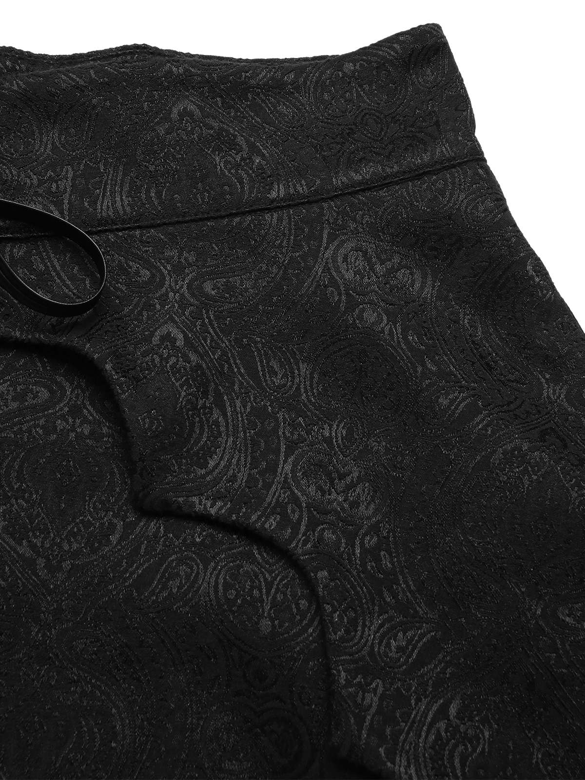 Schwarz 1950er Gothic Schläger Jacquard Cover-Up - Image 7