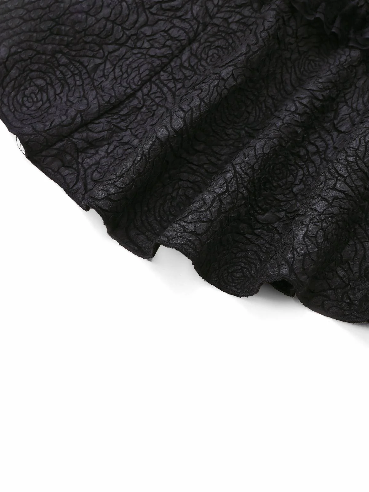 Schwarz 1950er Gothic Spitzen Bogen Tie Schnürung Kleid - Image 6