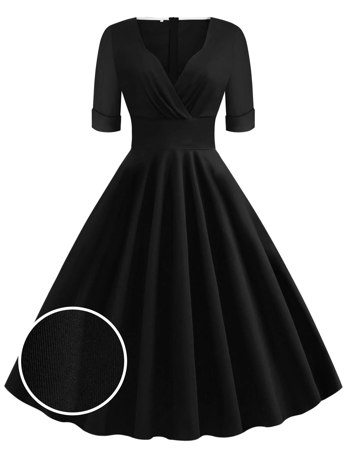 Grün 1950ER HOHE TAILLE V-AUSSCHNITT SWING KLEID - Image 17