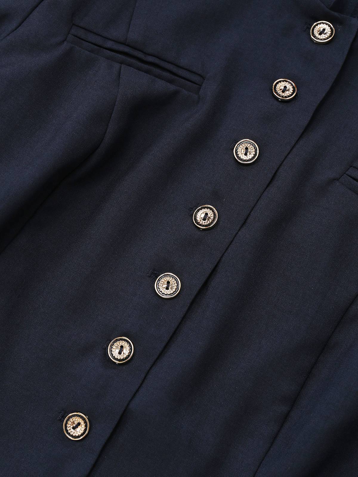 Schwarz 1950er Oktoberfest Stehkragen Langarm Jacke - Image 5
