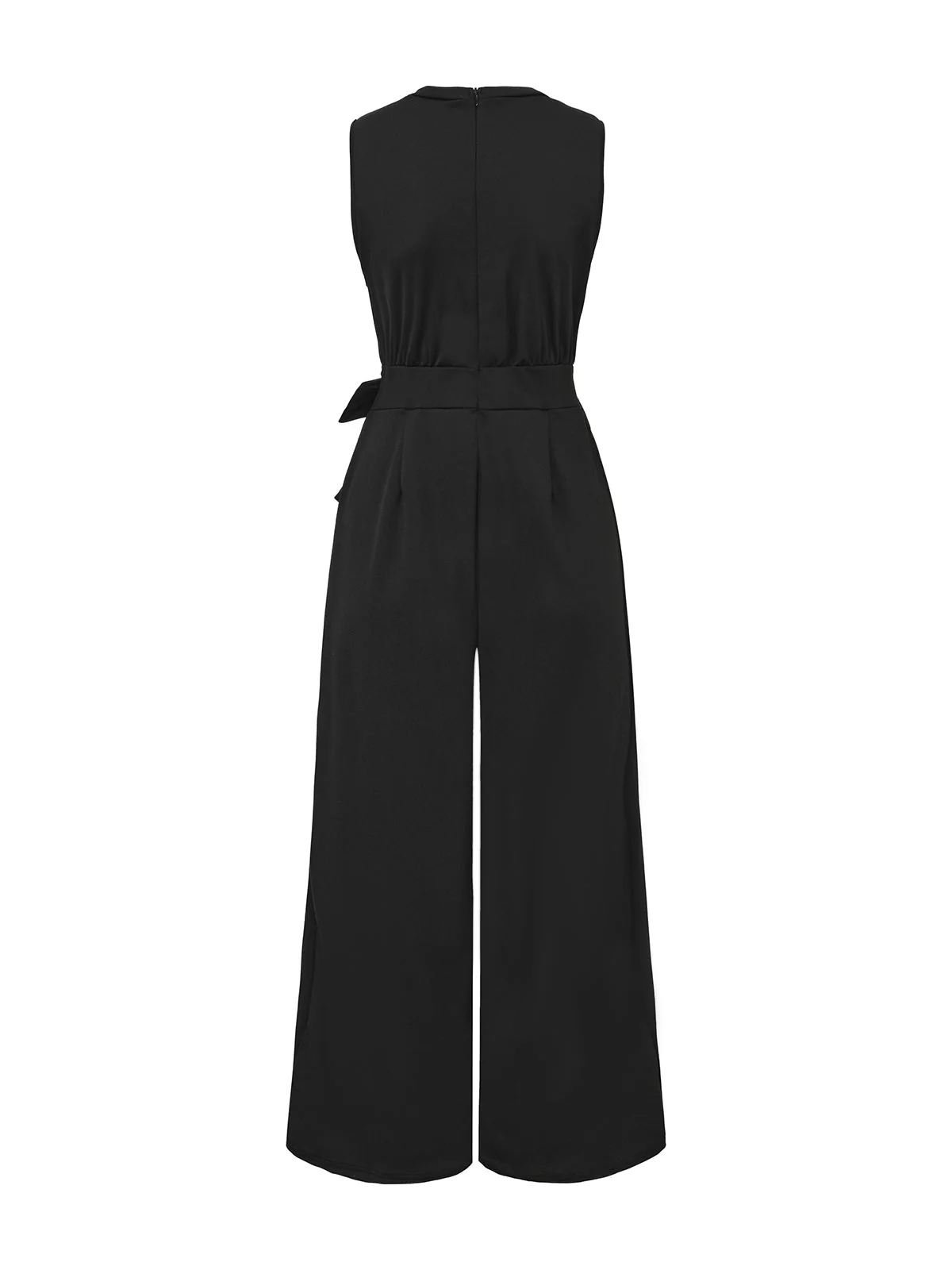 Schwarz 1950er Perlen Perlenbesatz Bogen Gürtel Jumpsuit - Image 3