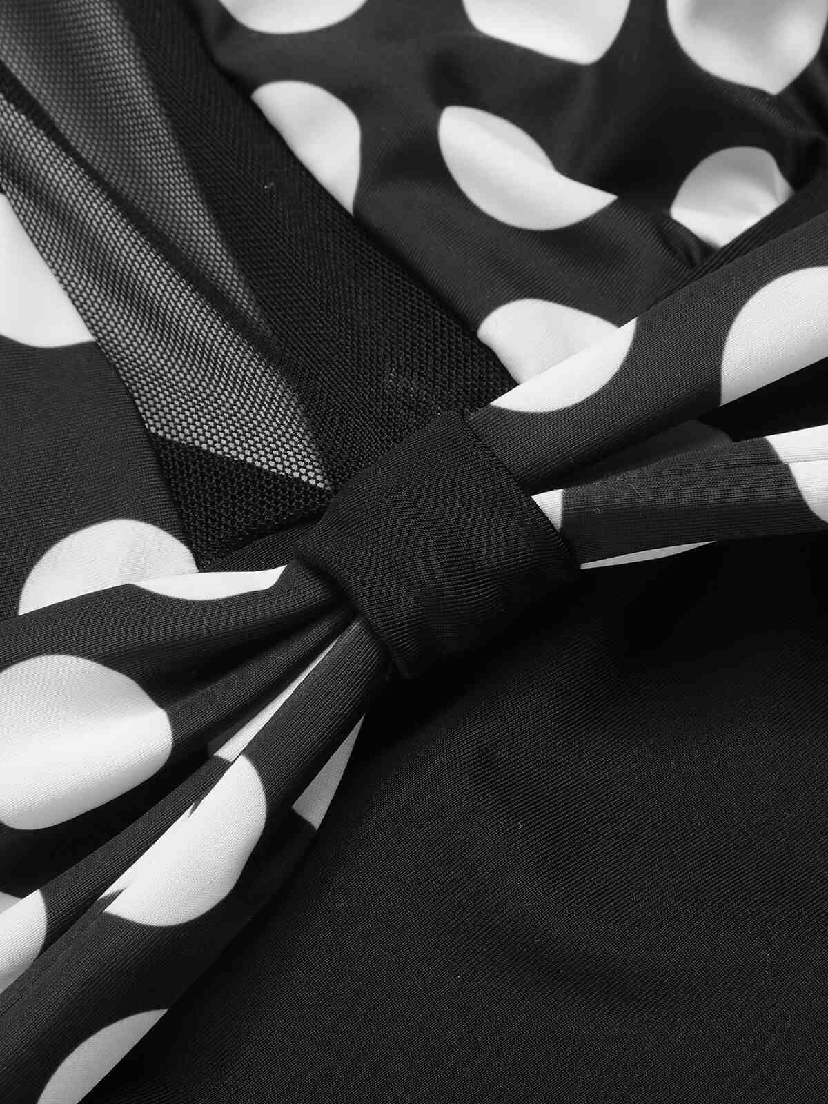 Schwarz 1950er Polka Dot Badeanzug - Image 5