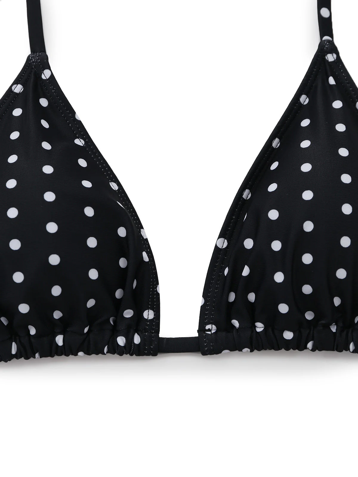 Schwarz 1950er Polka Dot Halter Bikini Set & Cover-Up - Image 4