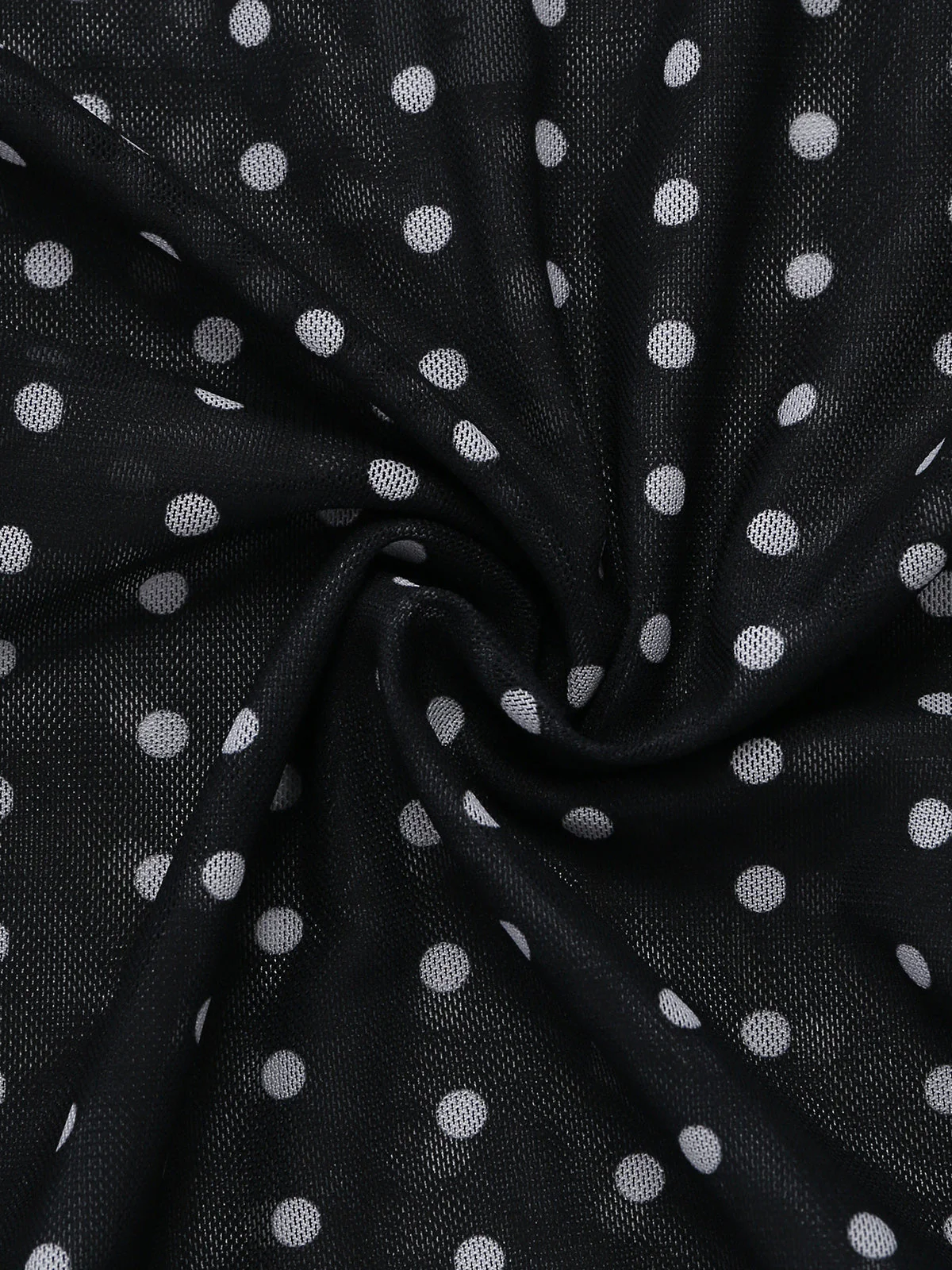 Schwarz 1950er Polka Dot Halter Bikini Set & Cover-Up - Image 7