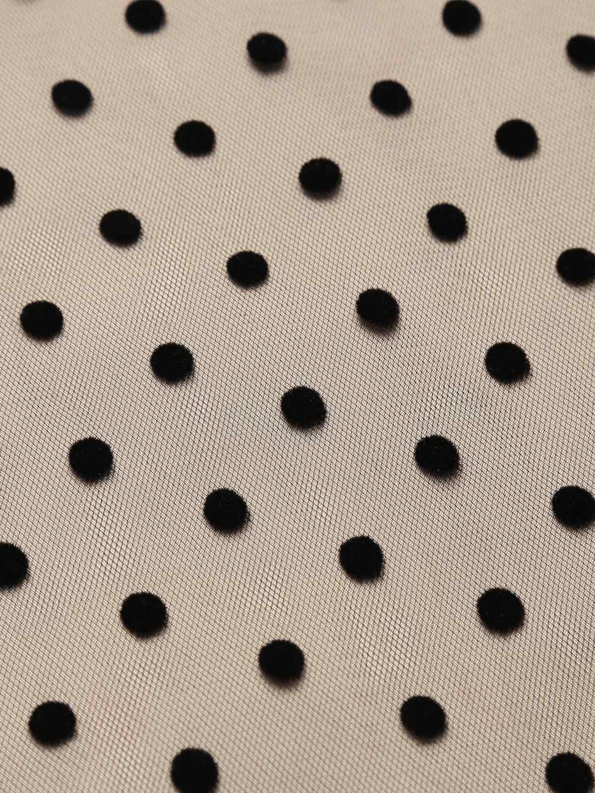 Schwarz 1950er Polka Dot Vintage Kleid mit Zubehör-Set - Image 10