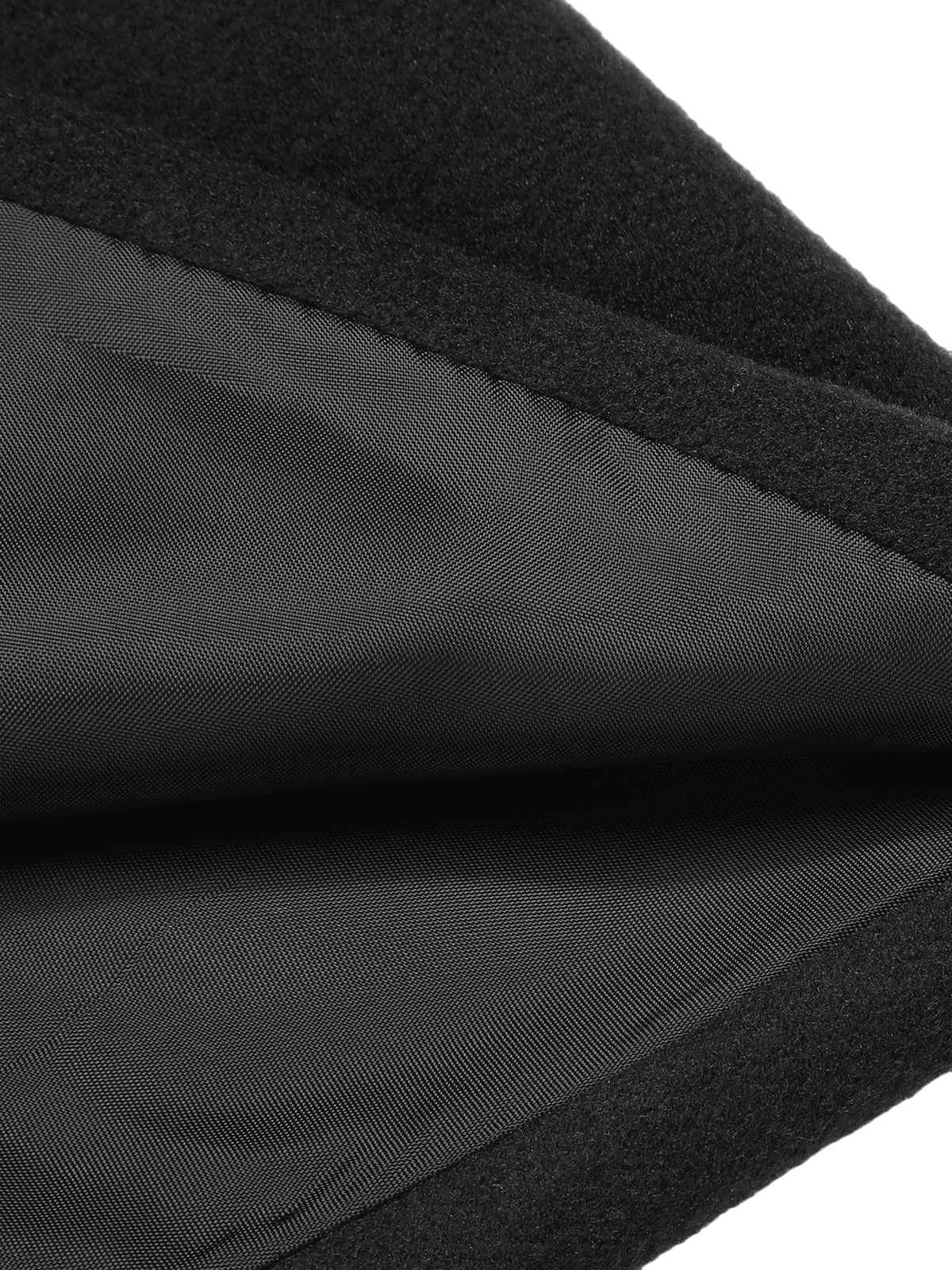 Schwarz 1950er Solide Farbe Revers Schmaler Mantel - Image 7