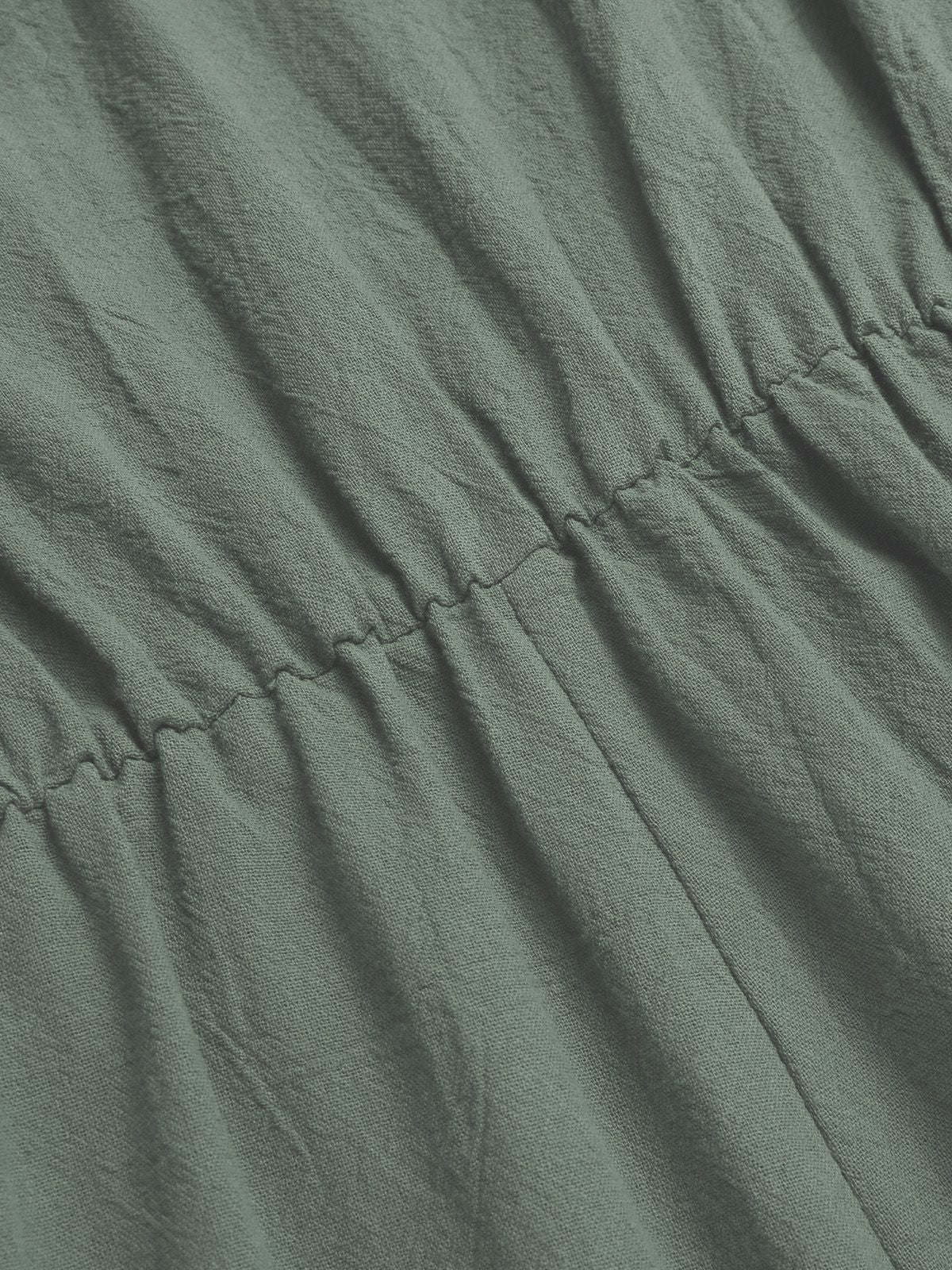 [Vorverkauf] 1950er Solide V-Ausschnitt Baumwolle Volantärmel Romper - Image 12