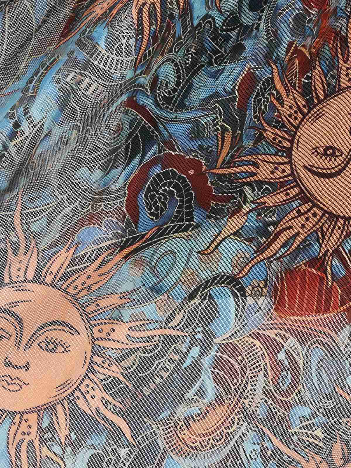 Schwarz 1950er Sonnengesicht Ärmellos A-linie Kleid - Image 6