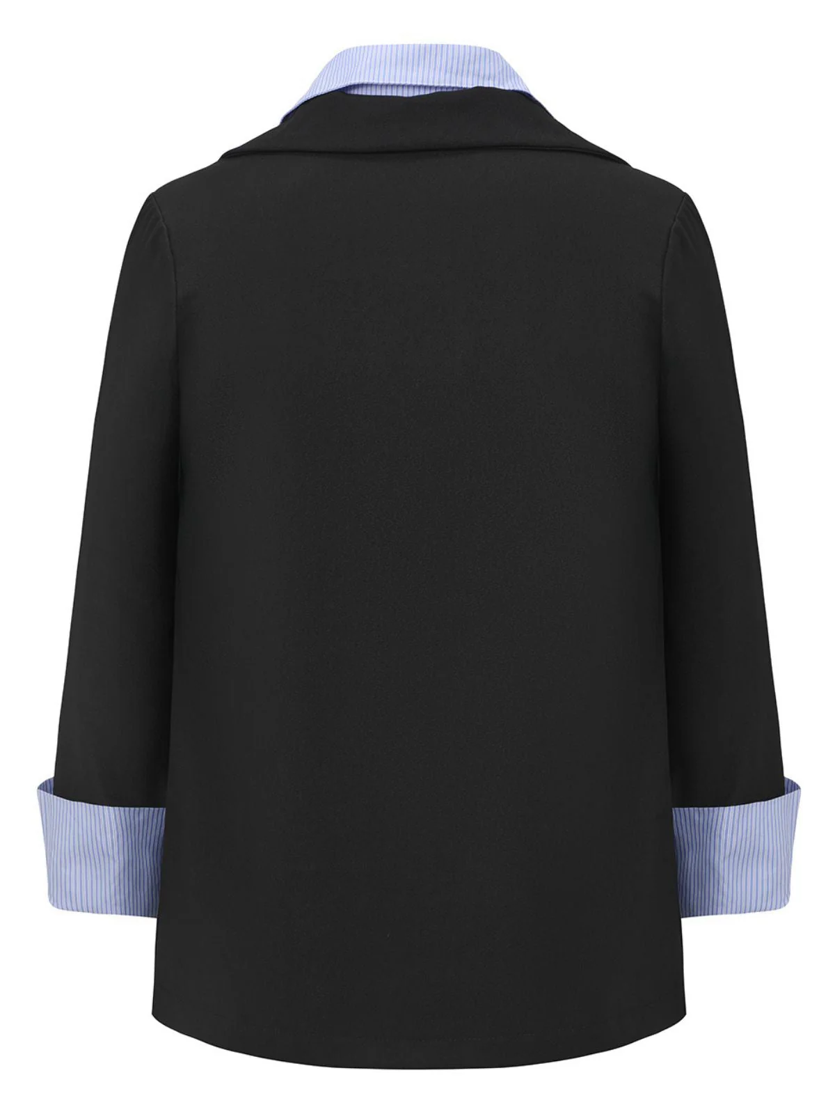 Schwarz 1950er Streifen Revers Kunst Zweiteilig Blazer - Image 3