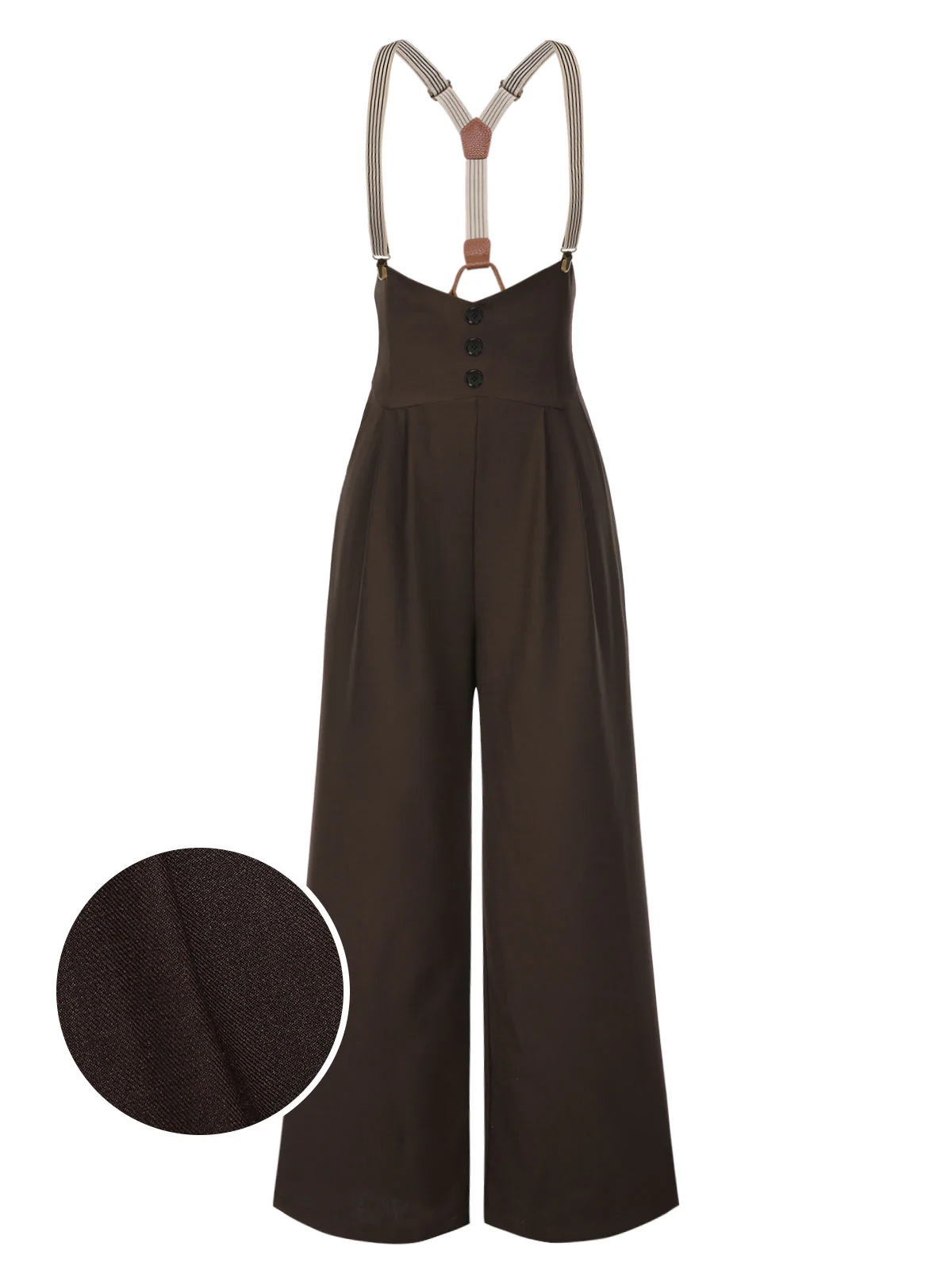 Schwarz 1950er Taste Latzhose - Image 4