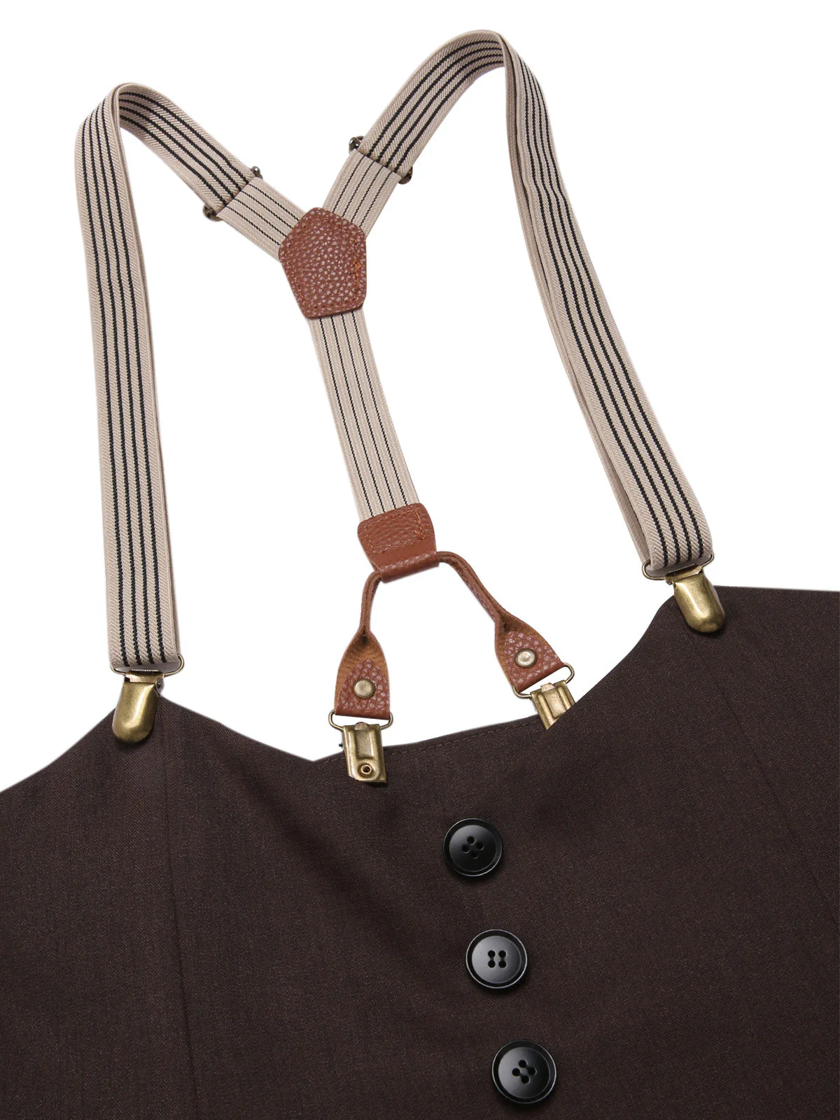 Schwarz 1950er Taste Latzhose - Image 8