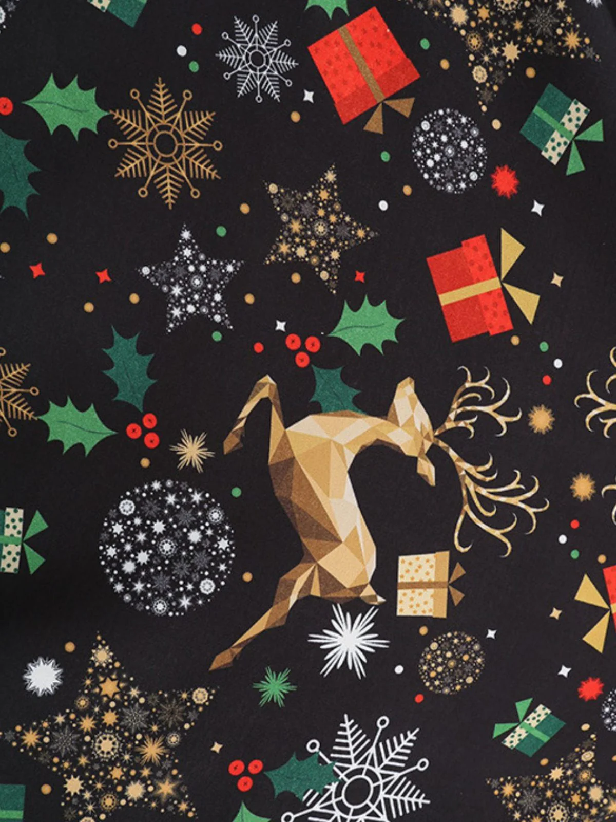 Schwarz 1950er Weihnachten Blütenblatt-Kragen Gürtel Kleid - Image 4