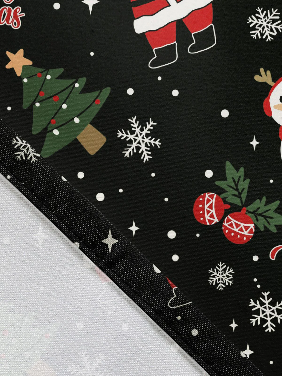 Schwarz 1950er Weihnachten Breite Träger Schnürung Kleid - Image 4