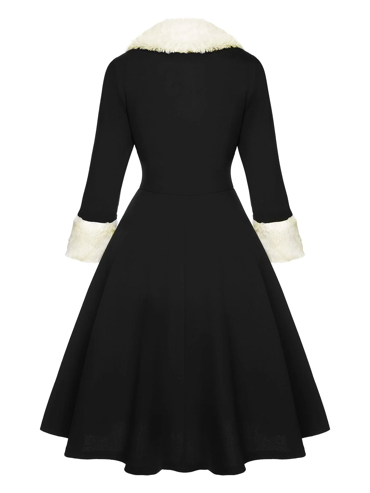 Grün 1950er Weihnachten Patchwork Kleid - Image 7