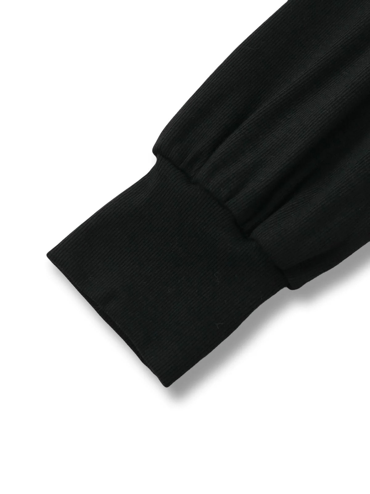 Schwarz 1950S V-Ausschnitt Laternenärmel Stricken Top - Image 6