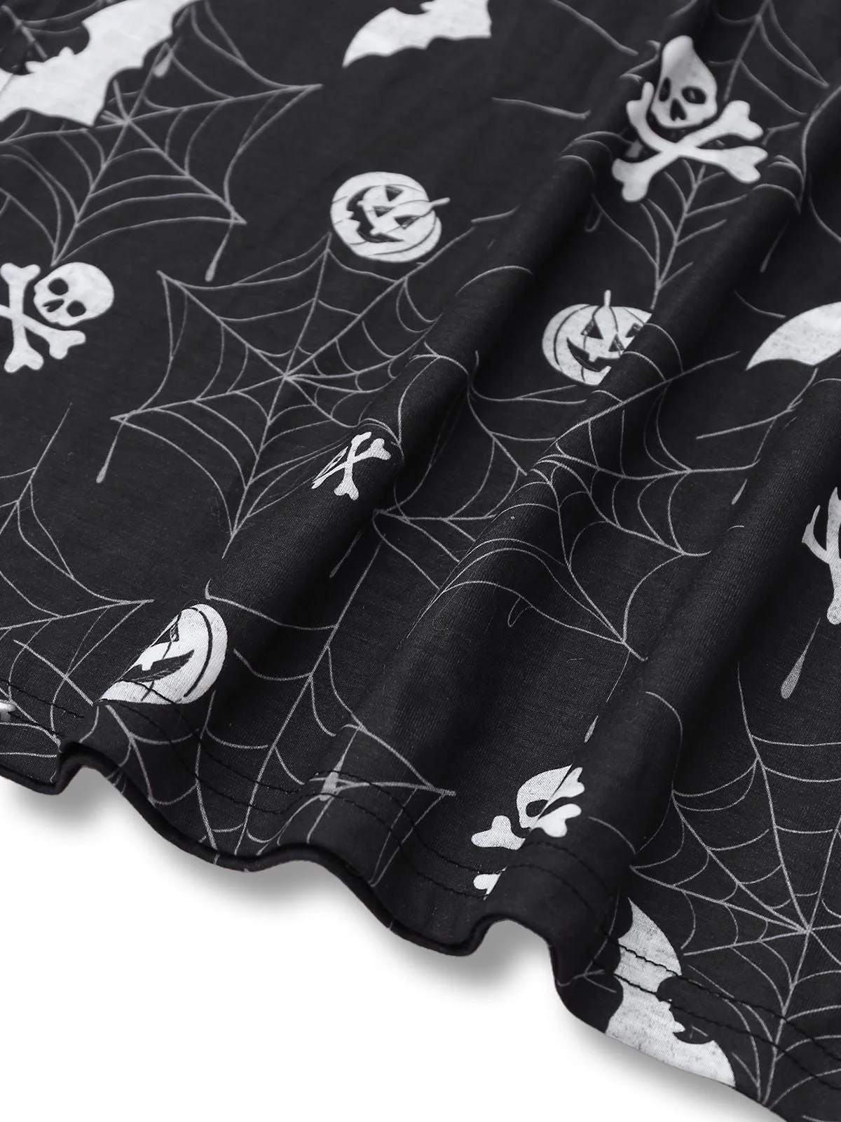Schwarz 1960er Halloween Schlitz Midi Kleid - Image 4