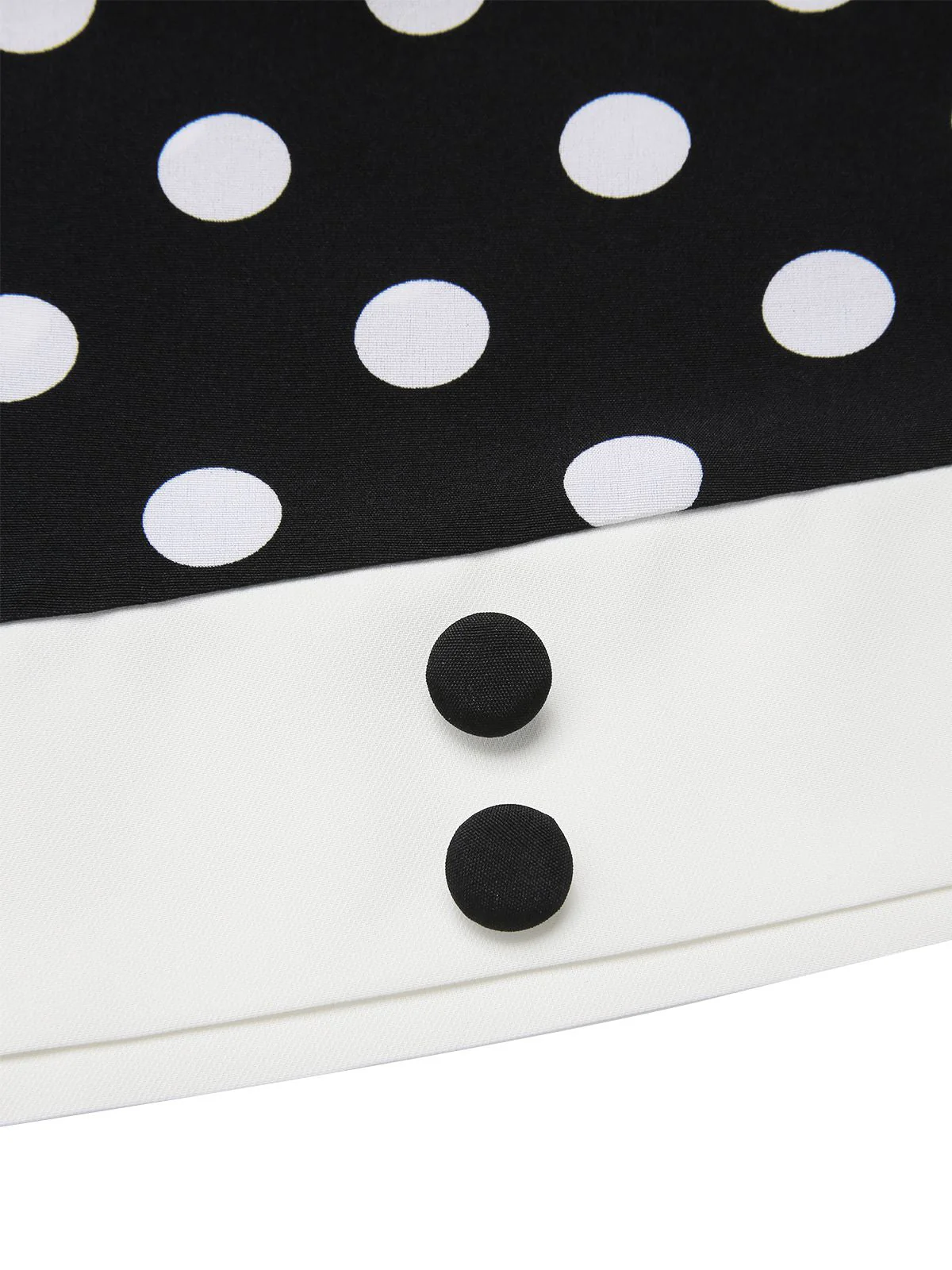 Schwarz 1960er Polka Dots V-Ausschnitt Kleid - Image 7