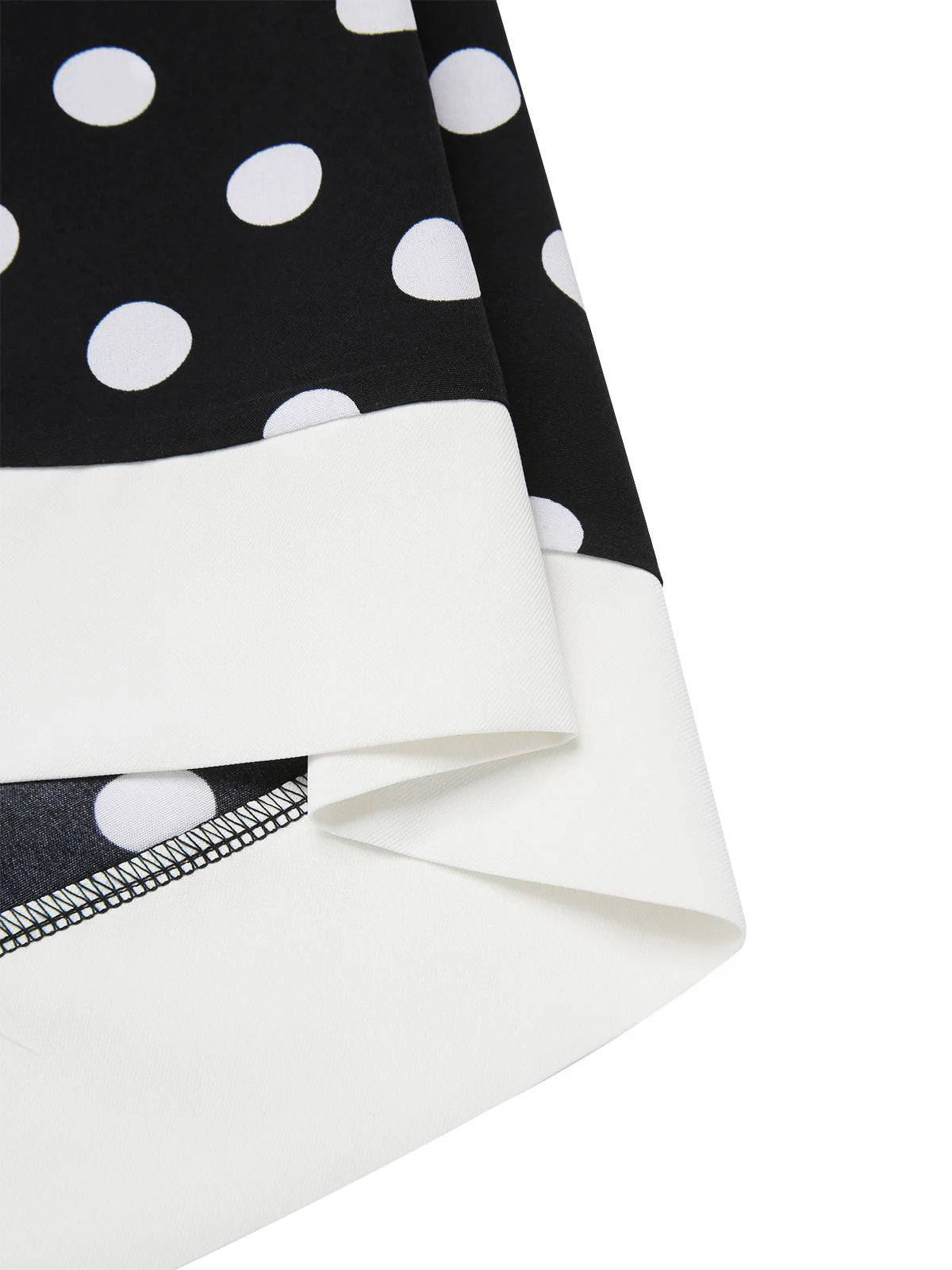 Schwarz 1960er Polka Dots V-Ausschnitt Kleid - Image 8