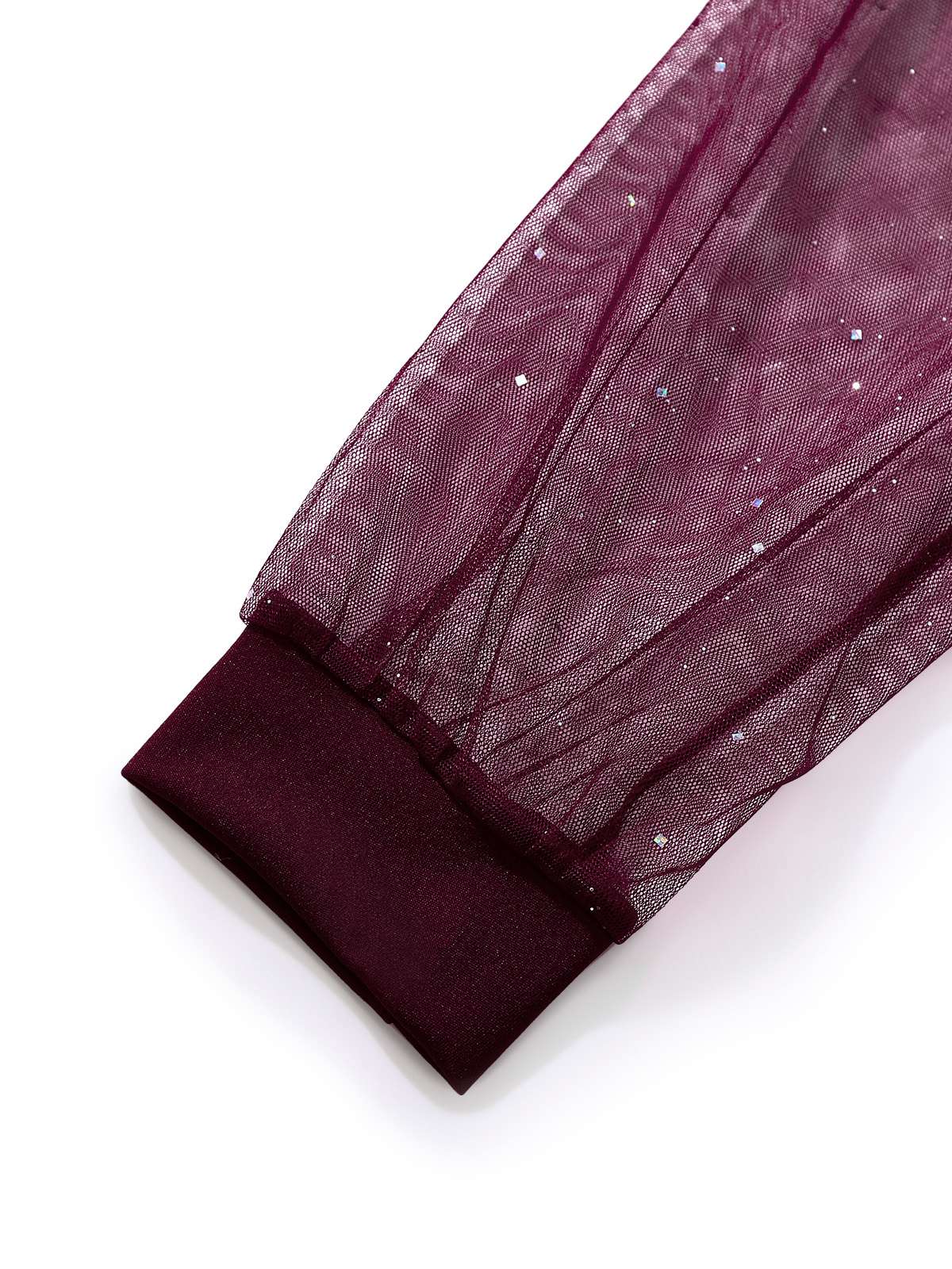 Schwarz 1960er Solide Glitzer V-Ausschnitt Netz Körperbetont Kleid - Image 7