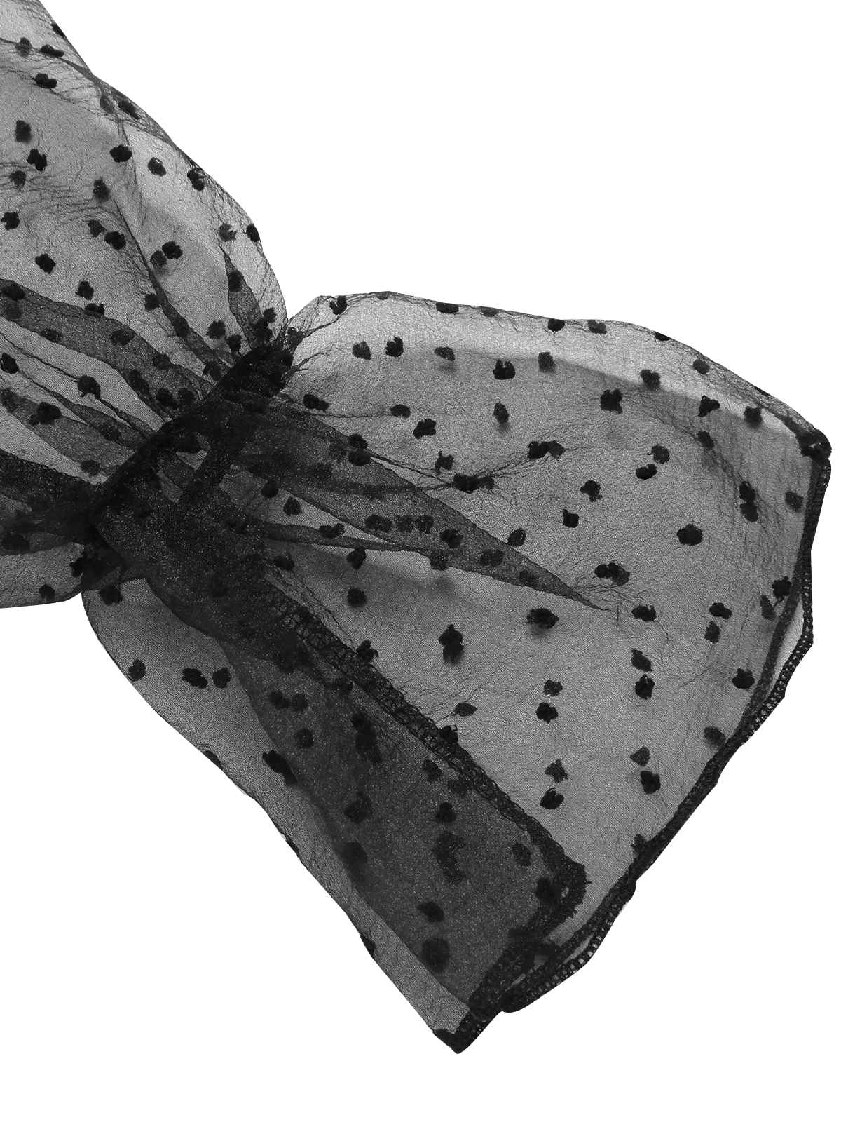Schwarz 1960er Sterne Pailletten Patchwork Netzkleid - Image 6