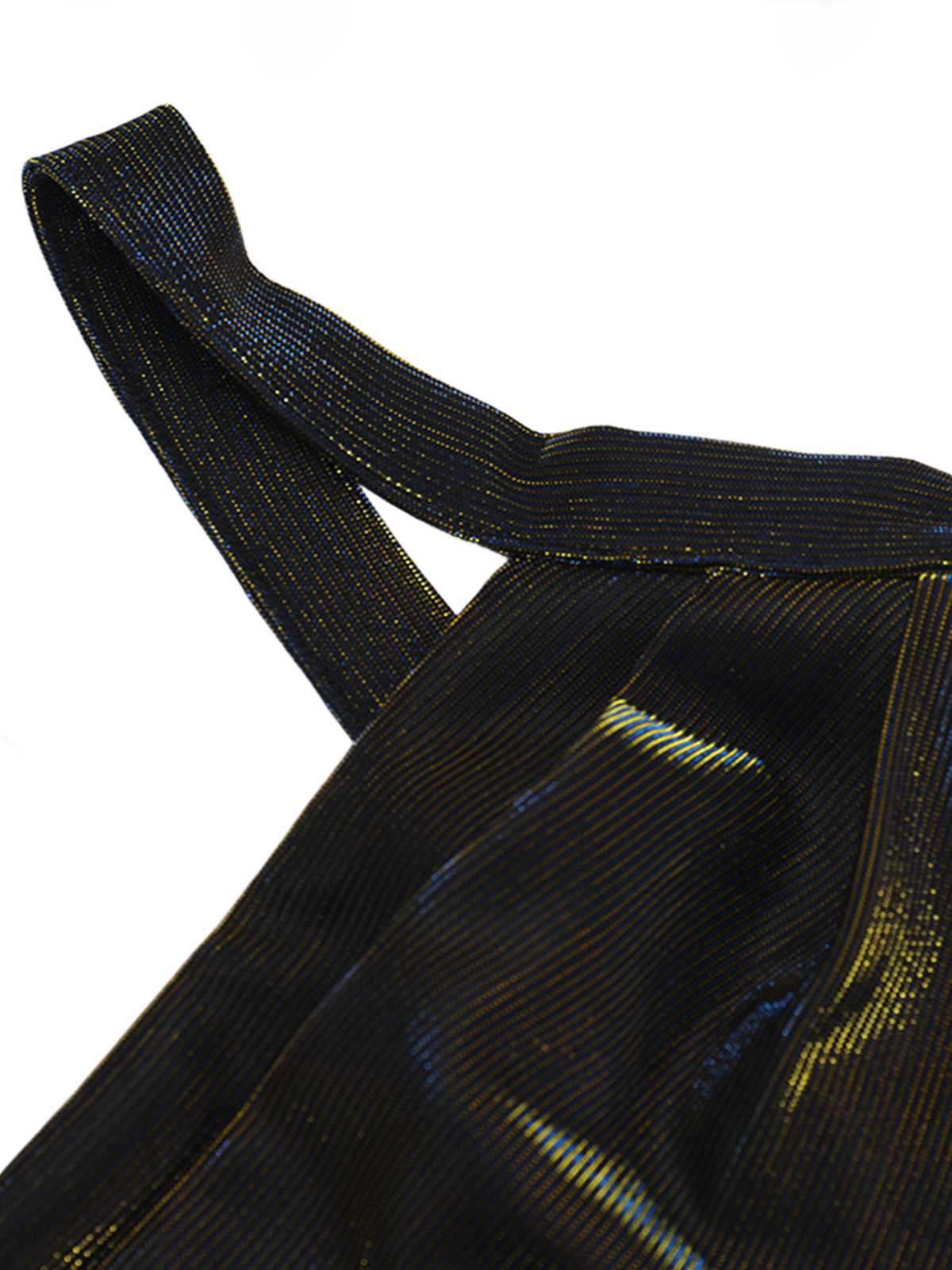 Schwarz 1980er Gothic Spaghetti-Träger Spitze Maxi Kleid - Image 5