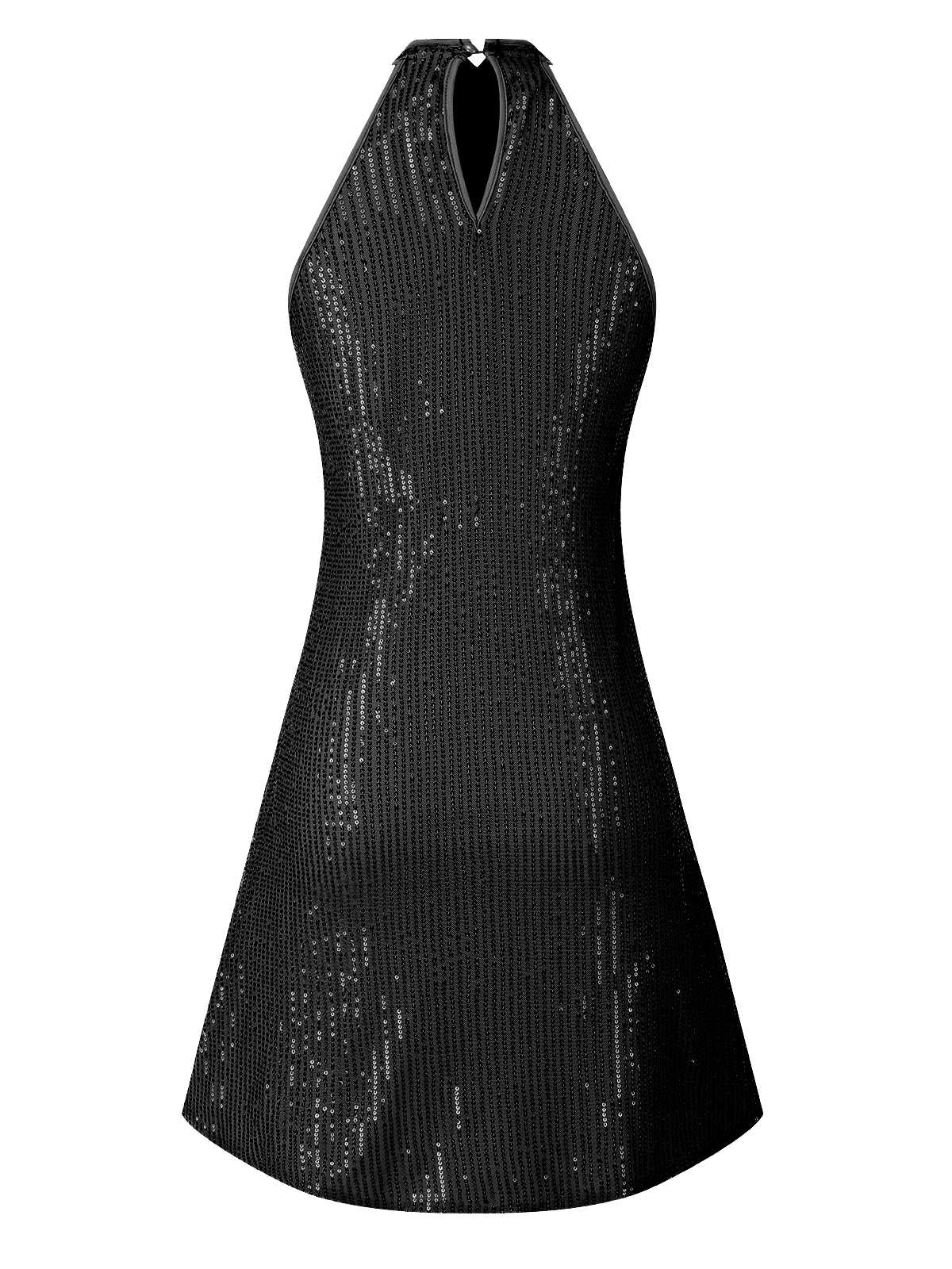 1980er Halter Schulterfrei Pailletten Kleid - Image 7