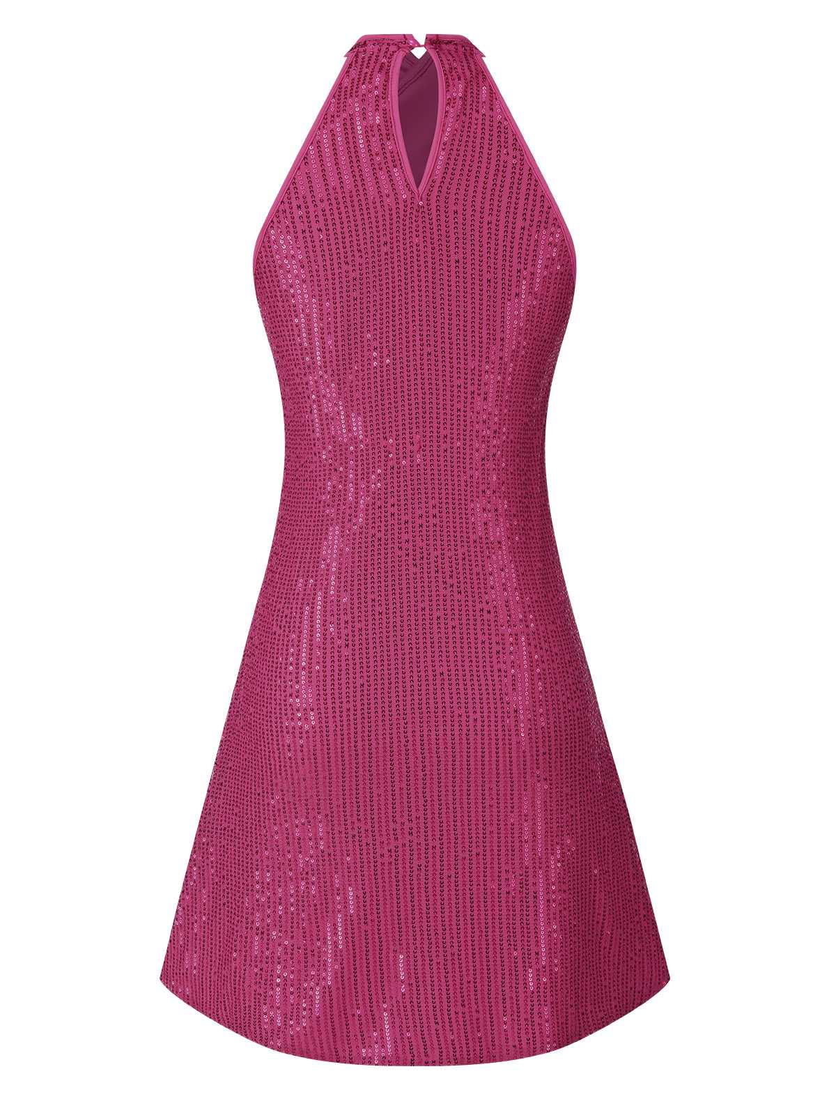 1980er Halter Schulterfrei Pailletten Kleid - Image 3