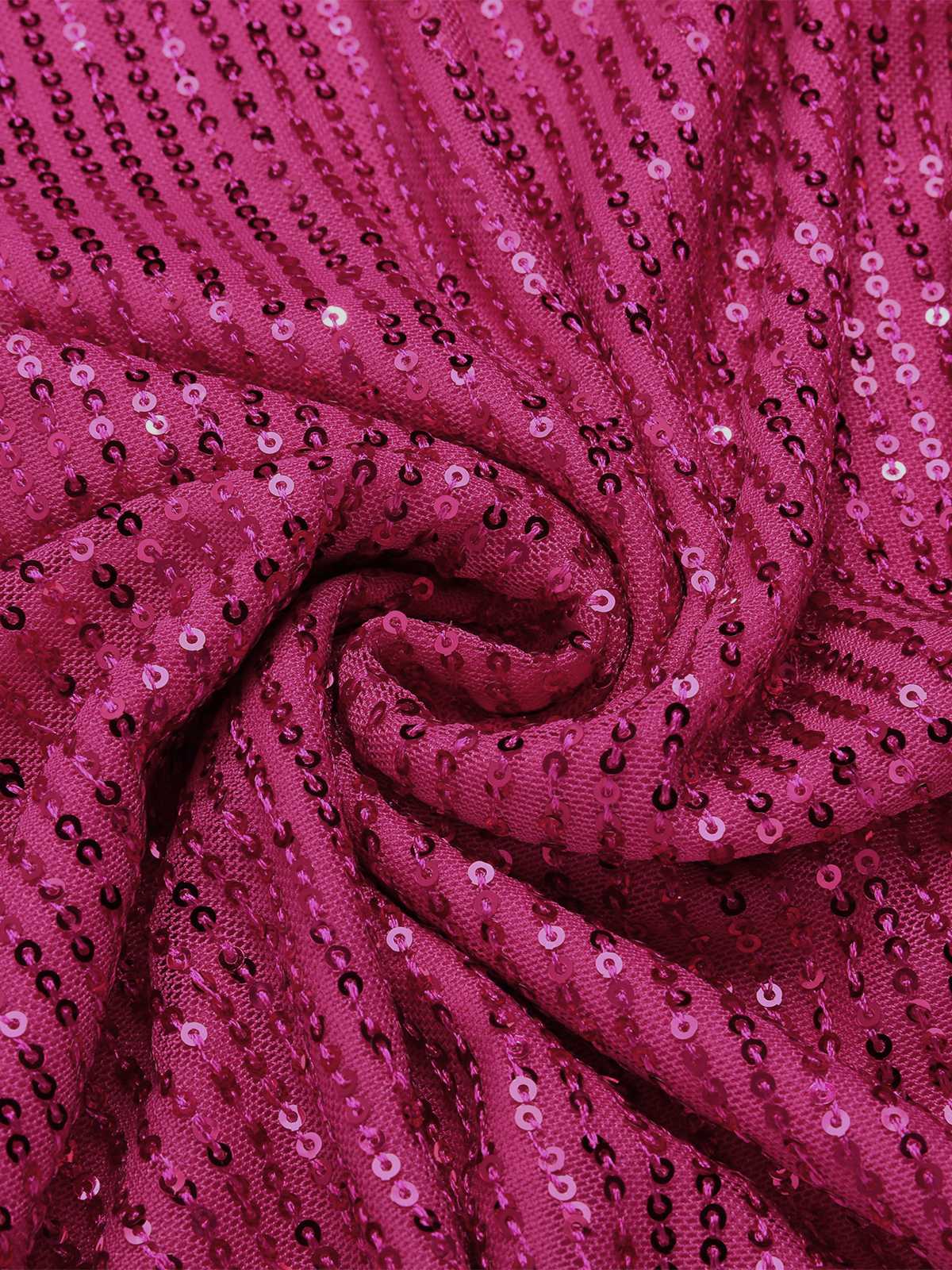 1980er Halter Schulterfrei Pailletten Kleid - Image 4
