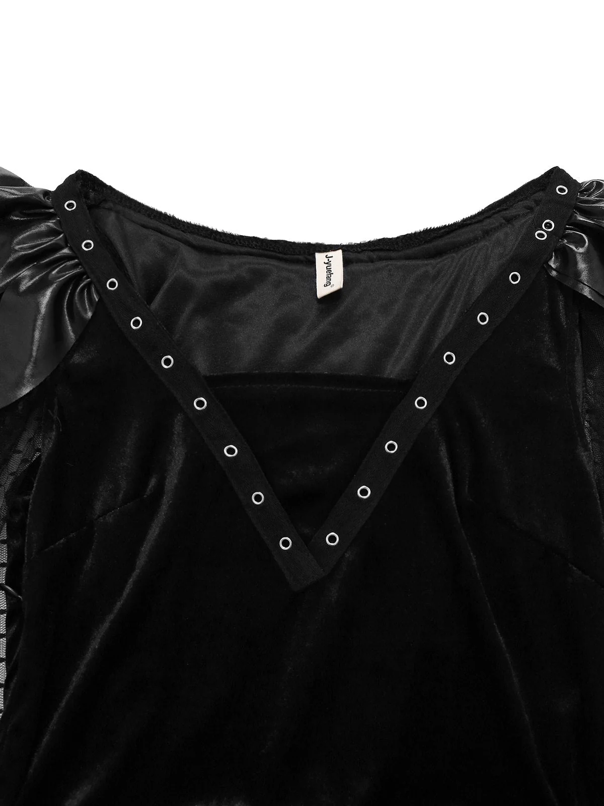 Schwarz 1980er Punk Teufel Schläger Netz Kleid - Image 4