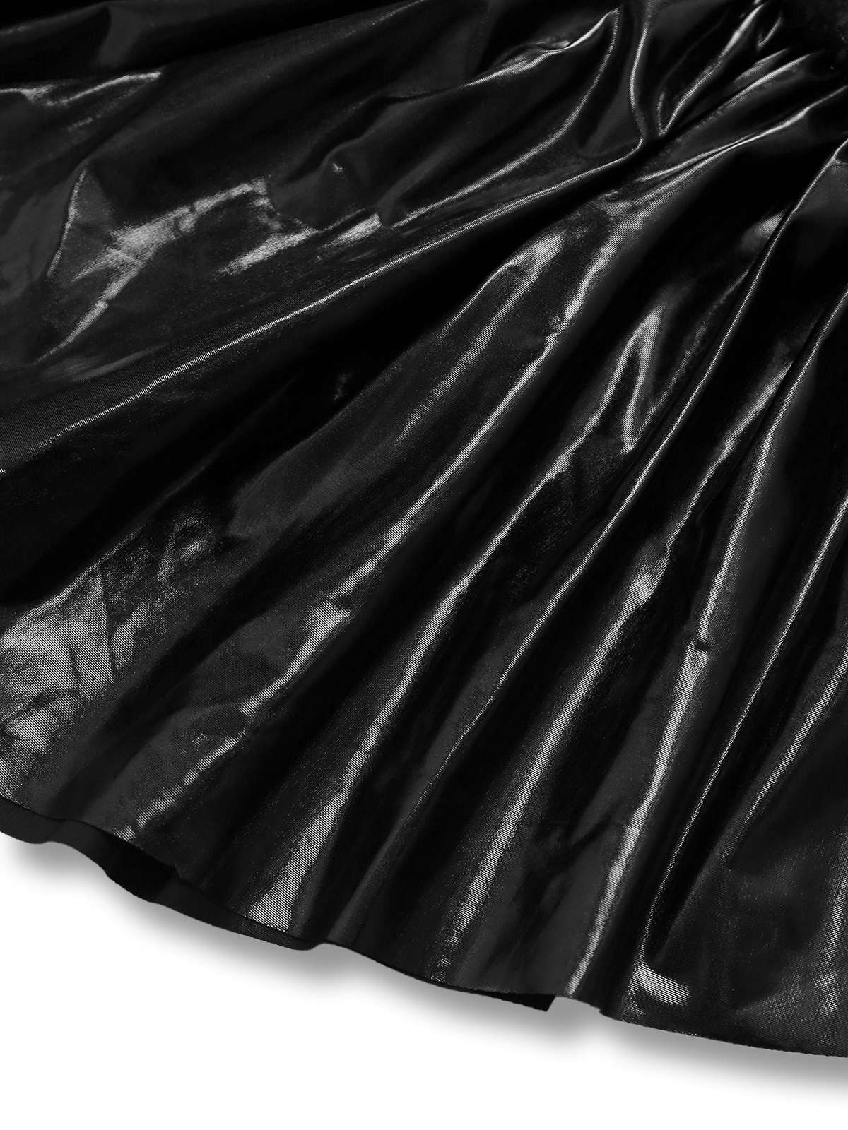Schwarz 1980er Punk Teufel Schläger Netz Kleid - Image 5