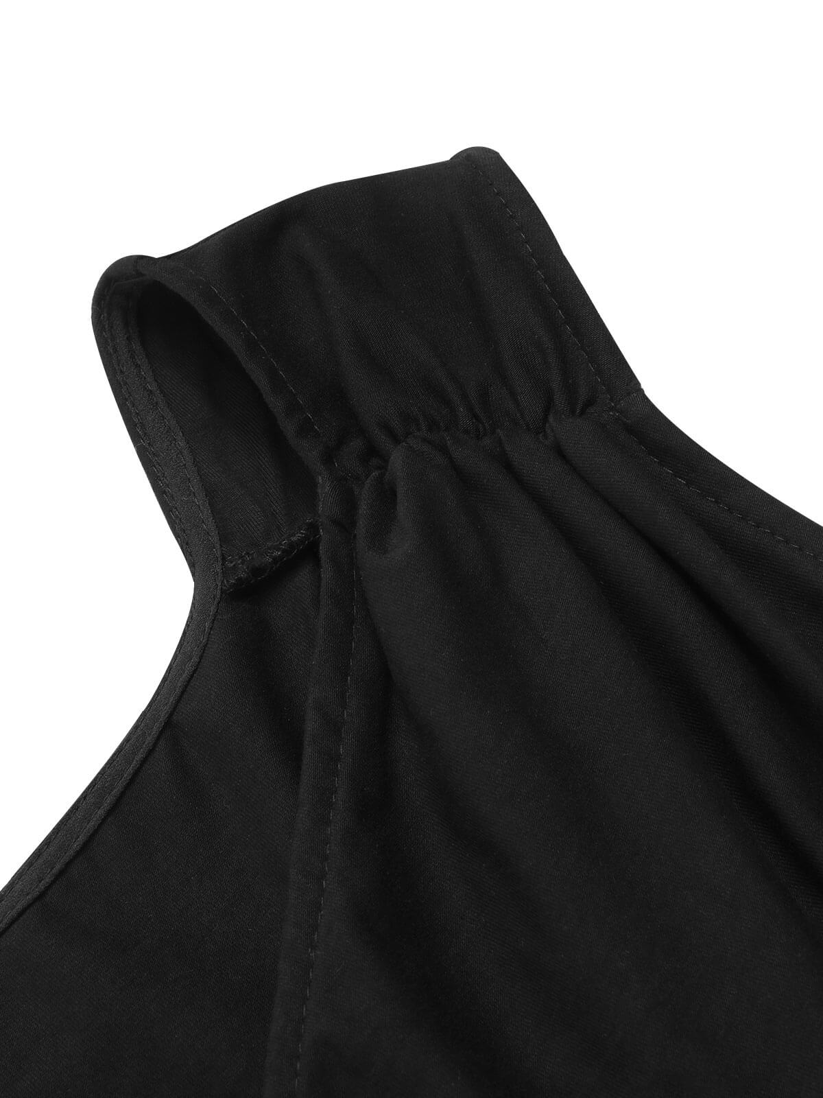 Schwarz & Gelb 1950er Kürbis Fledermaus Spinne Kleid - Image 5