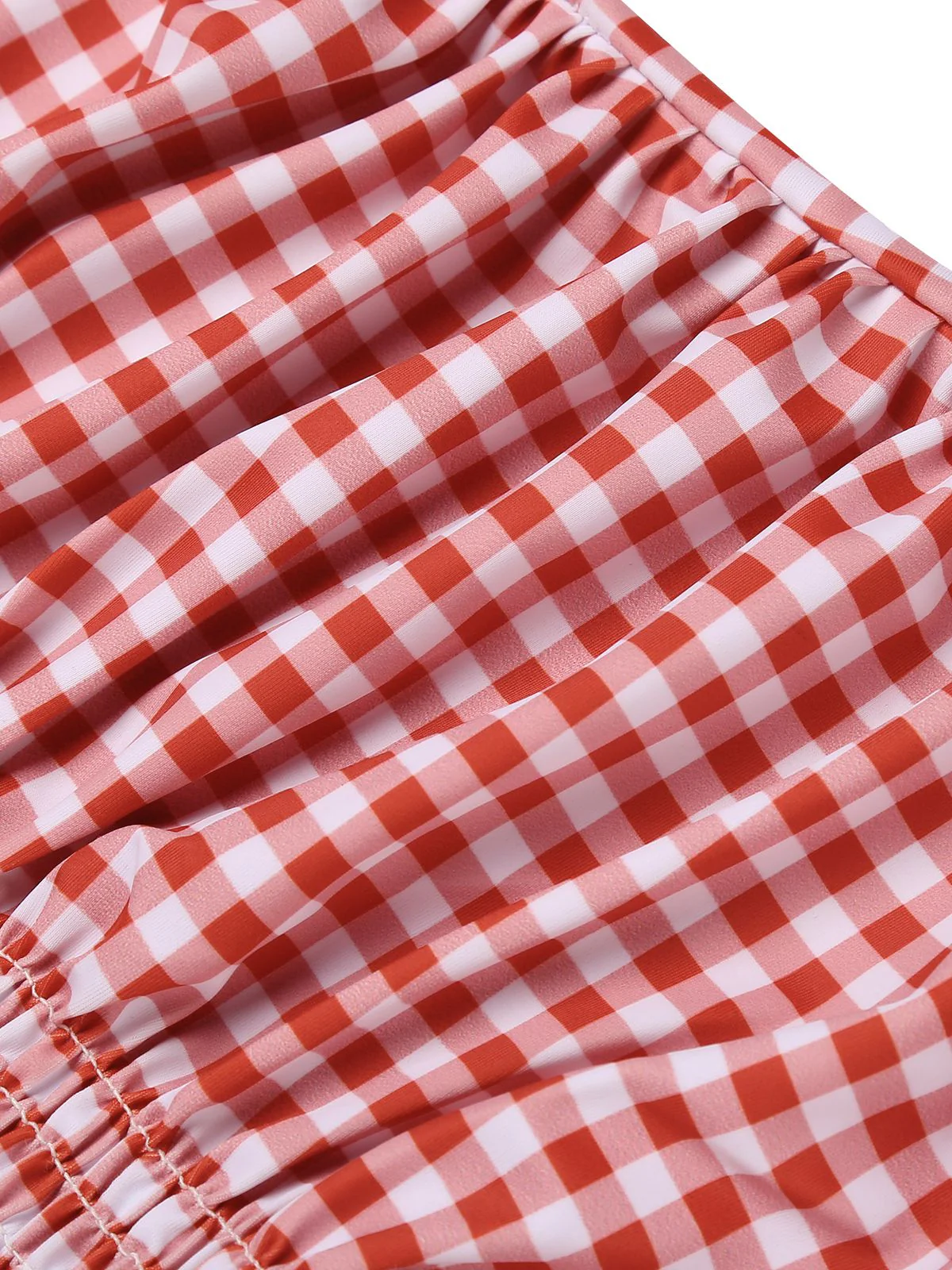 Blau Gingham 1950er Schleife Neckholder Badeanzug - Image 12