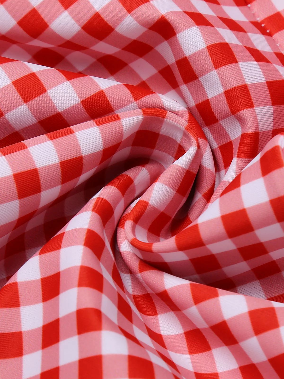 Blau Gingham 1950er Schleife Neckholder Badeanzug - Image 15