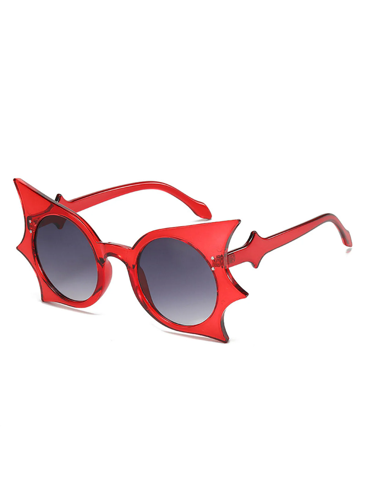 Schwarz Halloween Fledermaus Flügel Gothic Sonnenbrille - Image 7