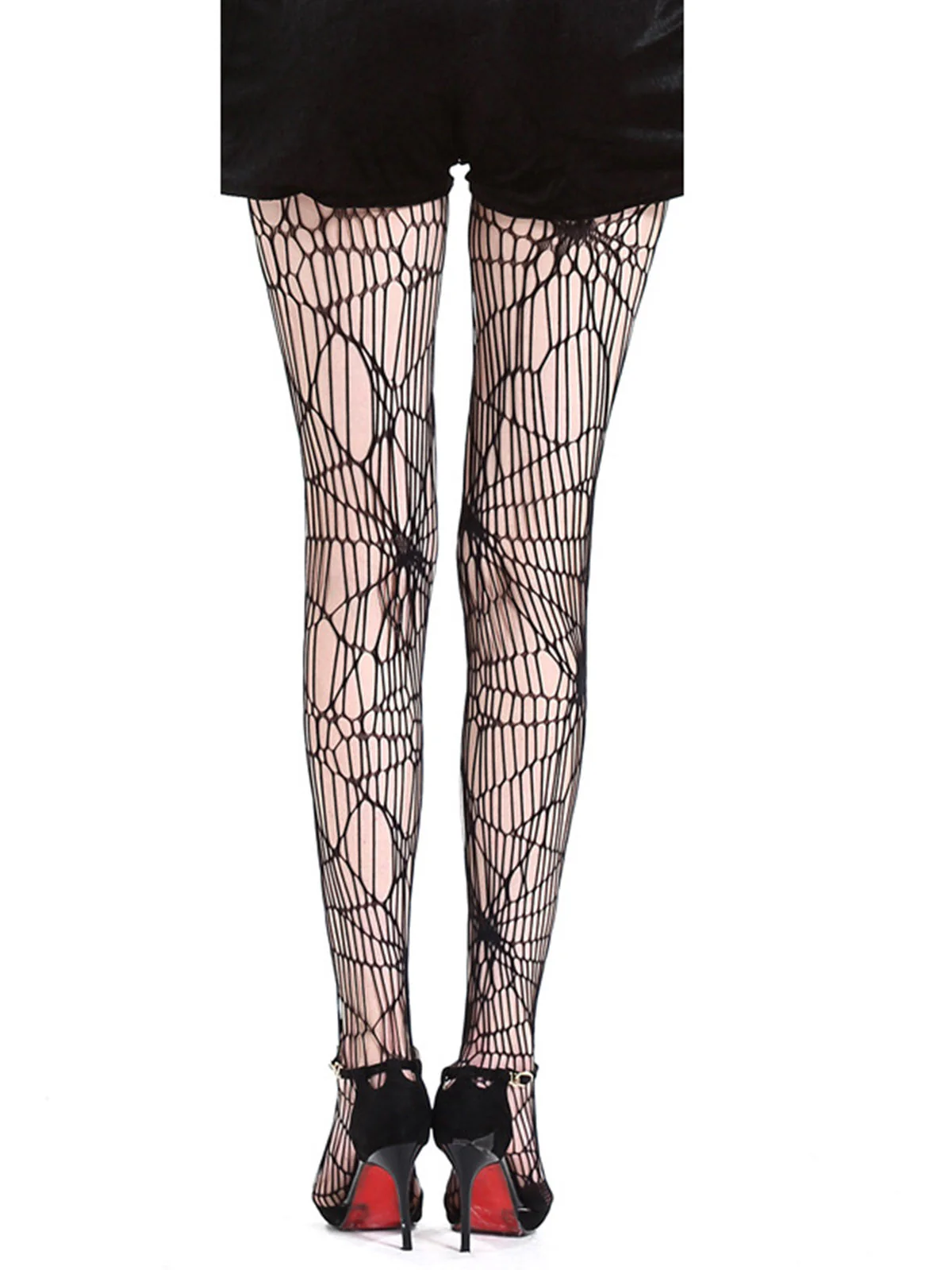 Schwarz Halloween Spinnennetz Strumpfhose - Image 2