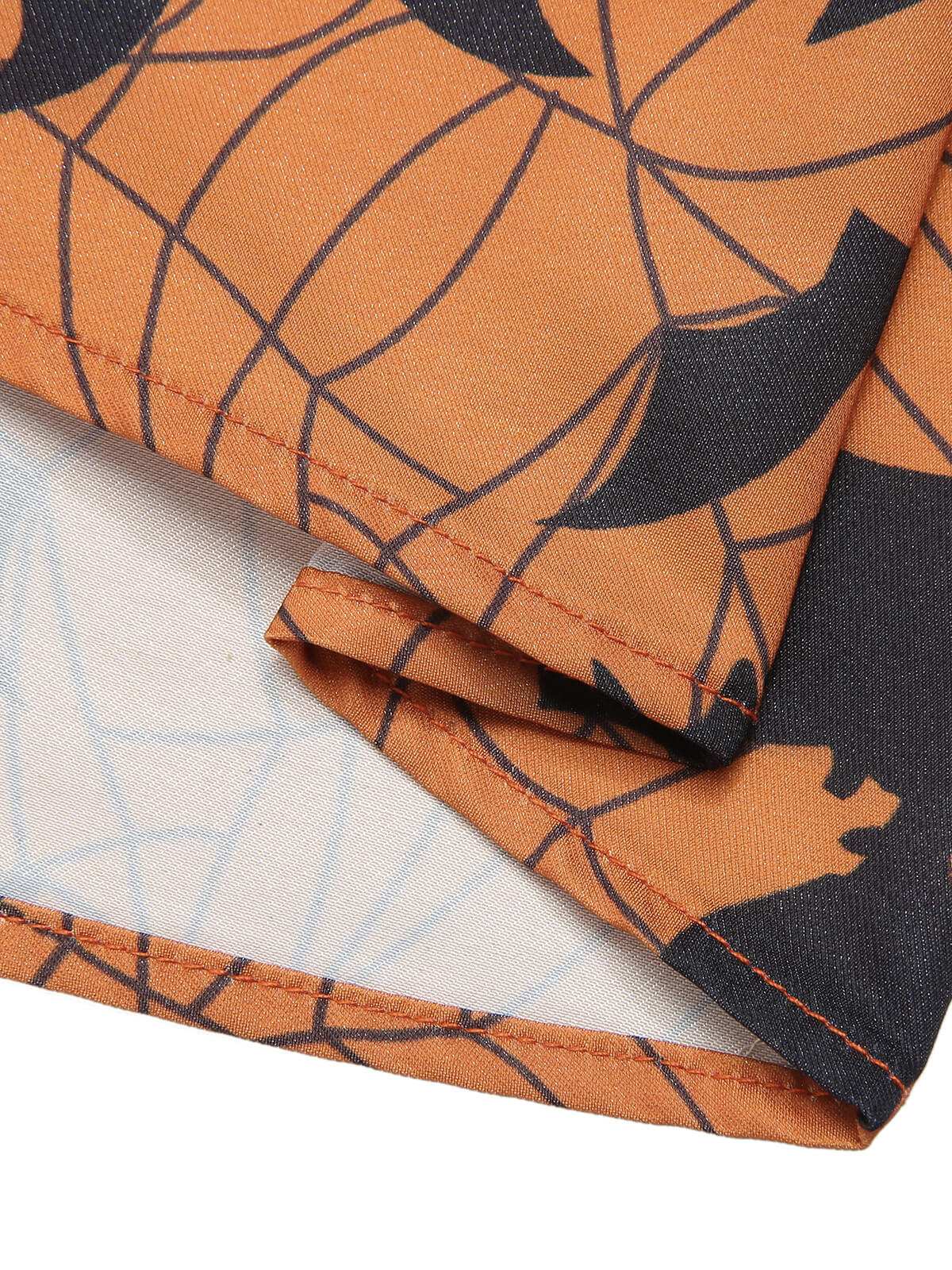Schwarz & Orange 1950er Halloween Fledermaus ärmelloses Kleid - Image 7