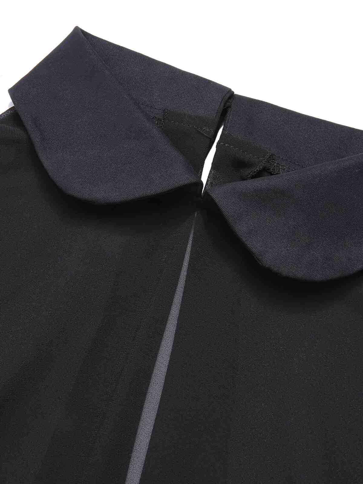 Schwarz & Orange 1950s 3D Schmetterlinge Mantel Kleid - Image 5