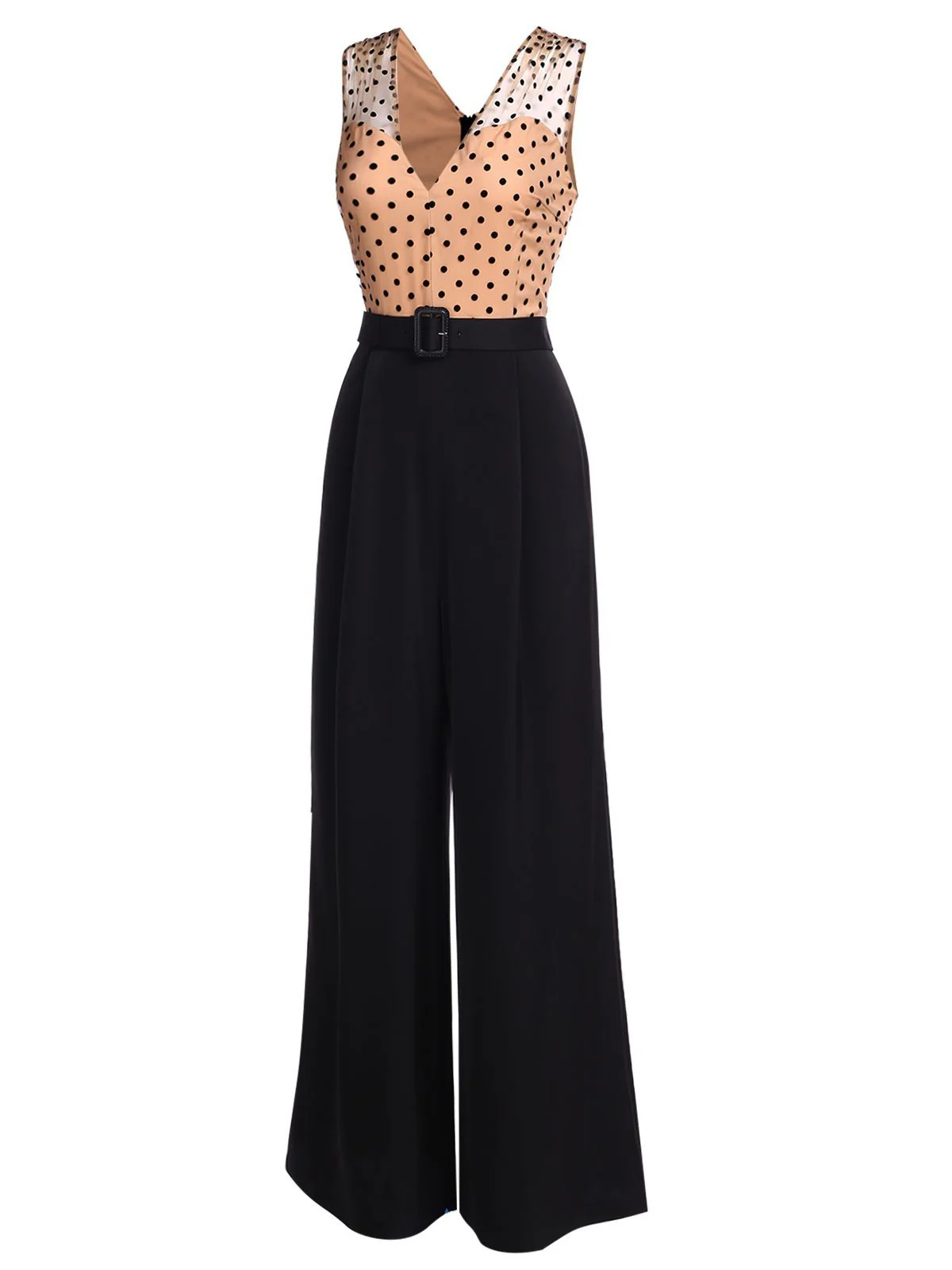 SCHWARZ POLKA DOT PATCHWORK JUMPSUIT - Image 9