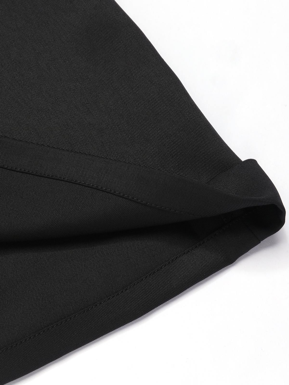Schwarz & Rosa 1950er Solide Krawatte Revers Romper - Image 7