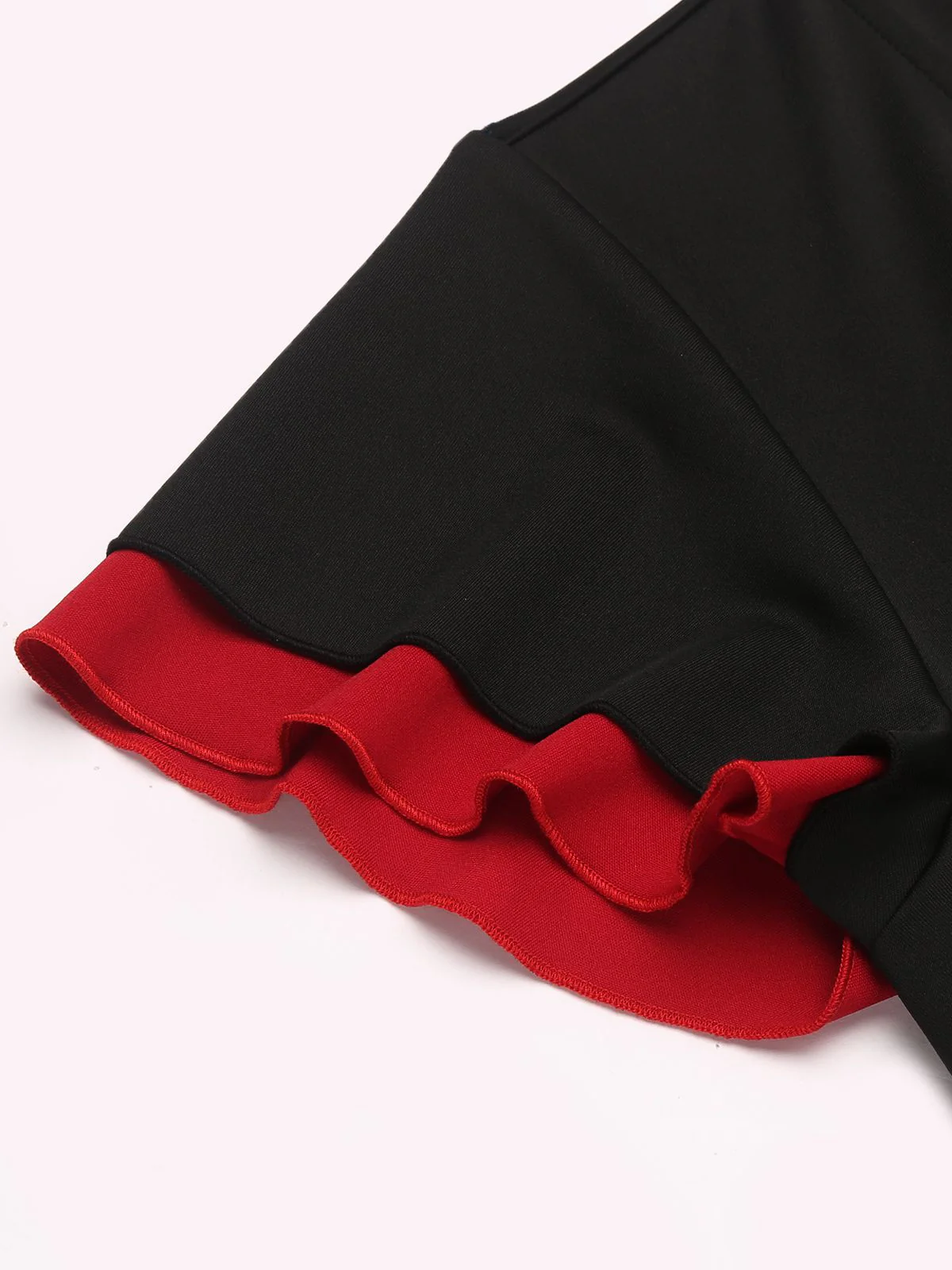 Schwarz 1960er Kurzarm V-Ausschnitt Pencil Kleid - Image 6
