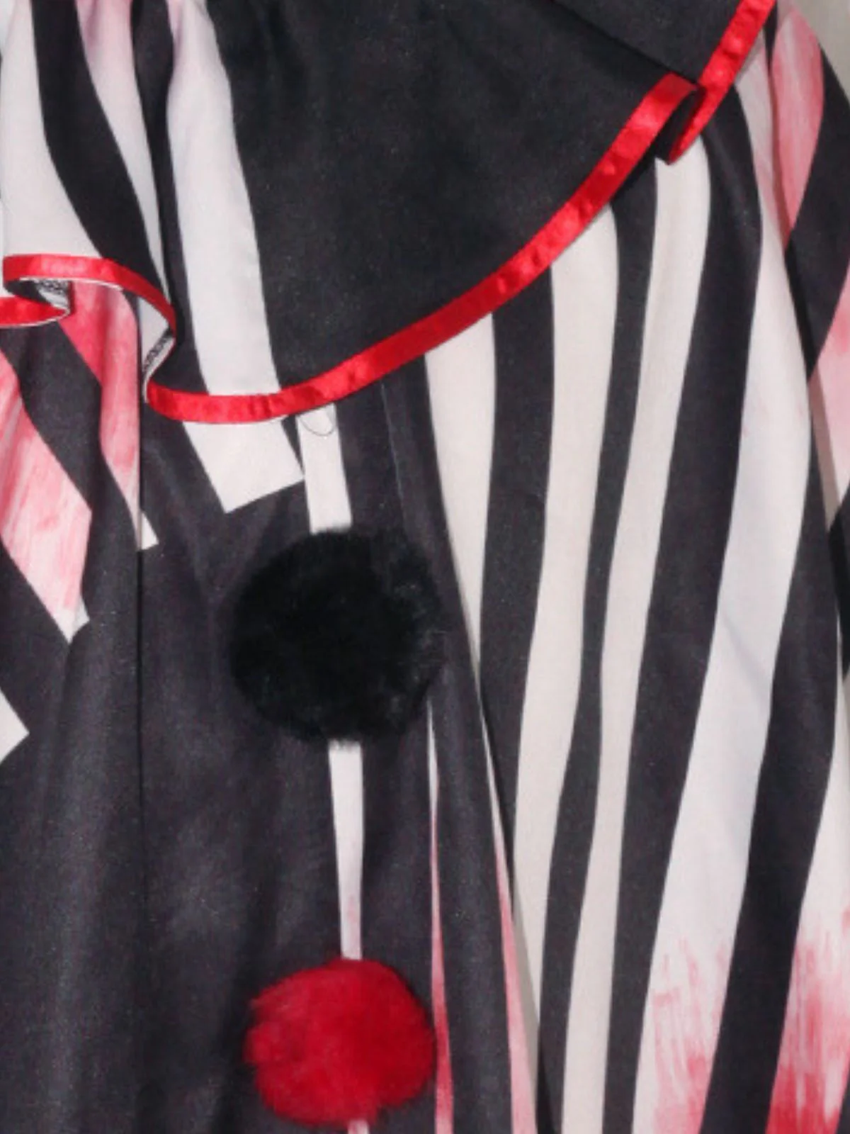 Schwarz & Weiß 1950er Halloween Horror Clown Cosplay Cape - Image 3