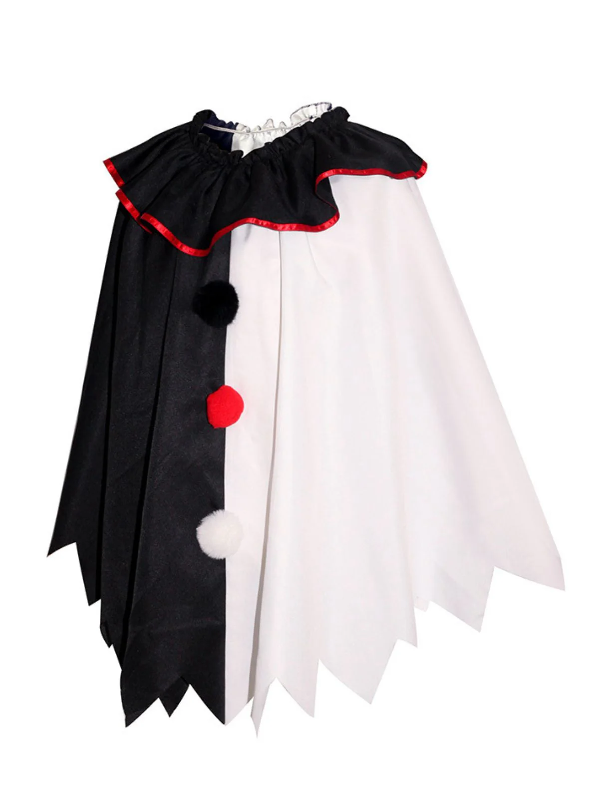 Schwarz & Weiß 1950er Halloween Horror Clown Cosplay Cape - Image 4