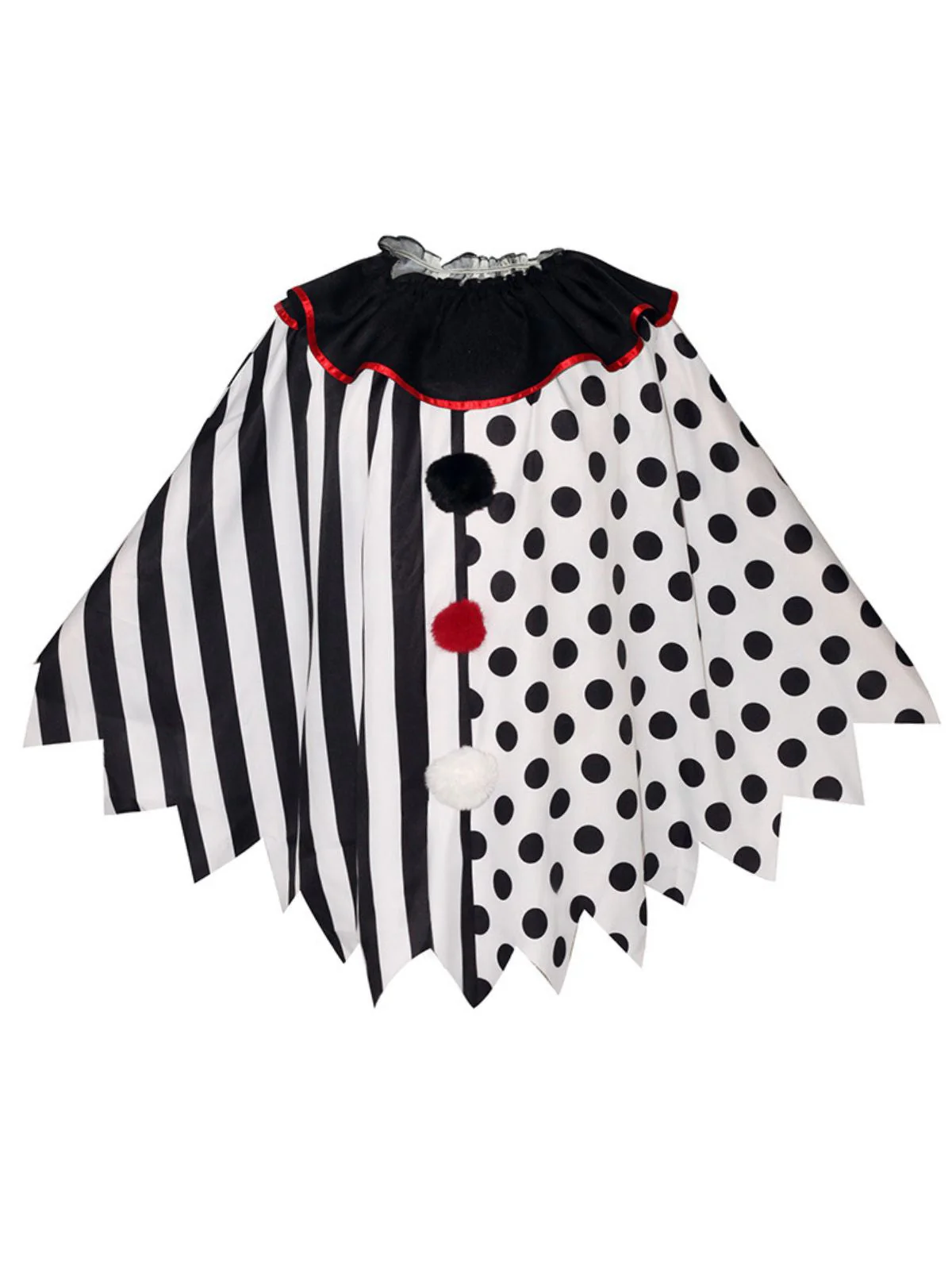 Schwarz & Weiß 1950er Halloween Horror Clown Cosplay Cape - Image 8