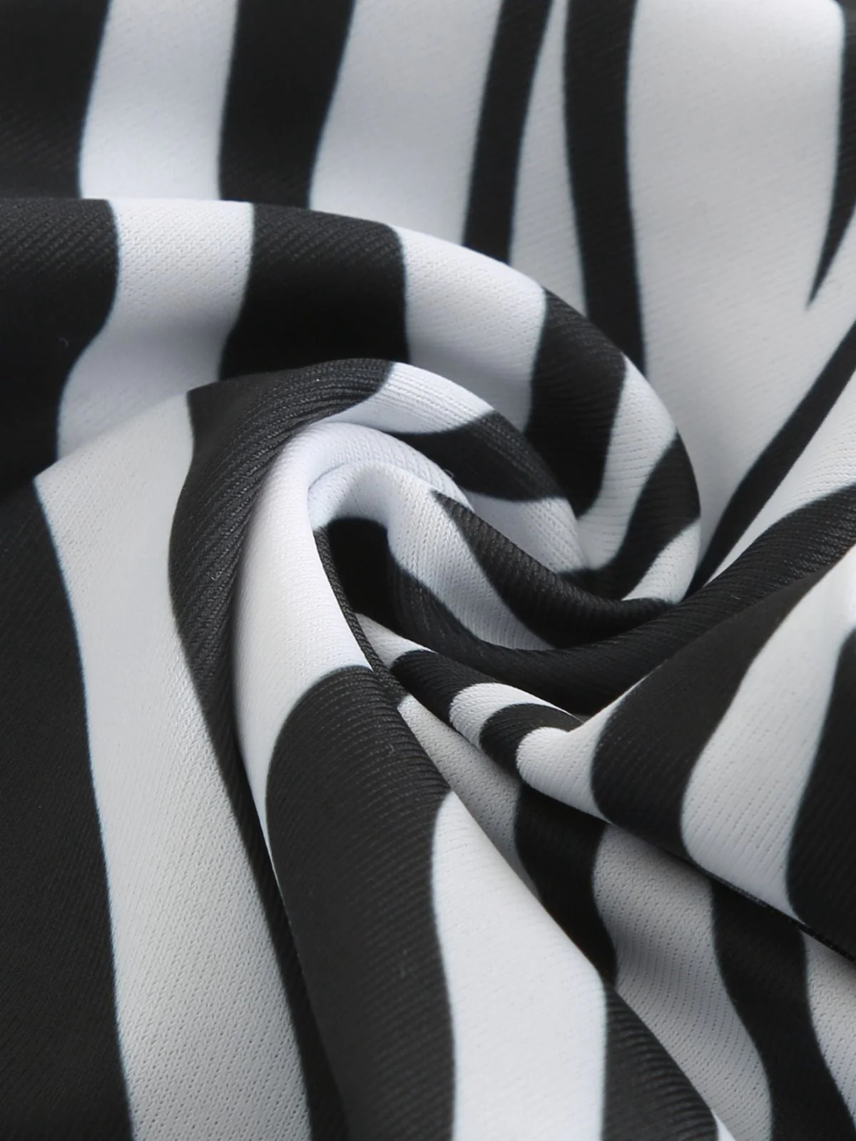 Schwarz & Weiß 1950er Zebra Streifen Seestern Bikini Set - Image 5