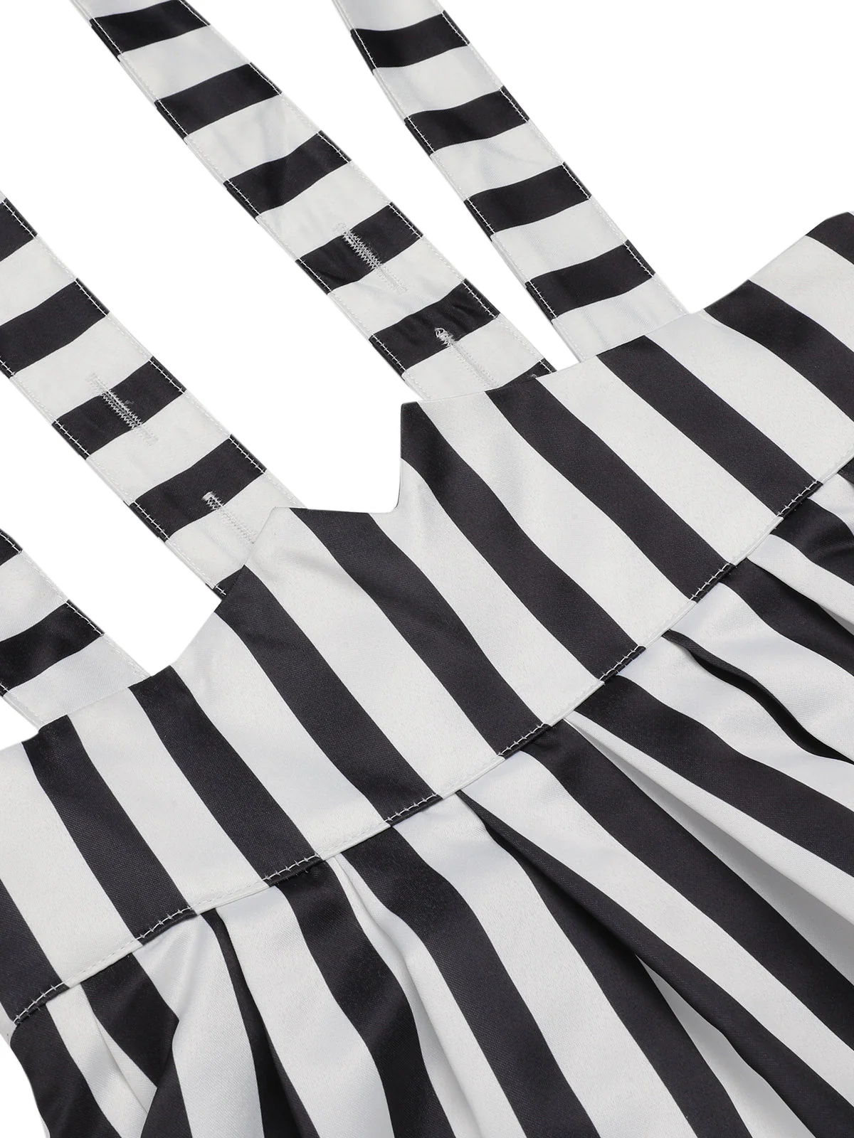 Schwarz & Weiß 1950er Streifen Straps Rock - Image 4