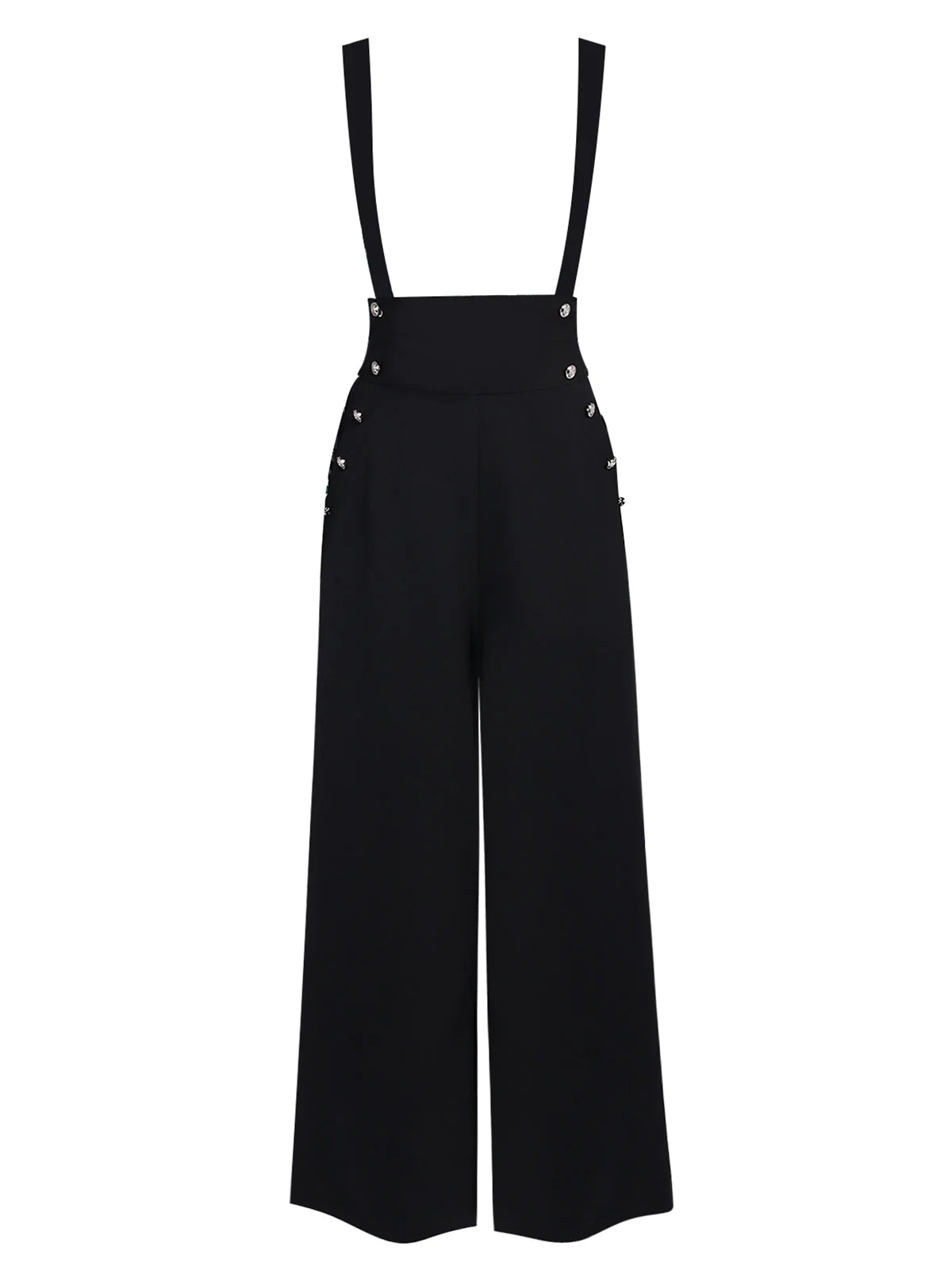 Grün Hose Mit Weitem Bein Und Hoher Taille - Image 4